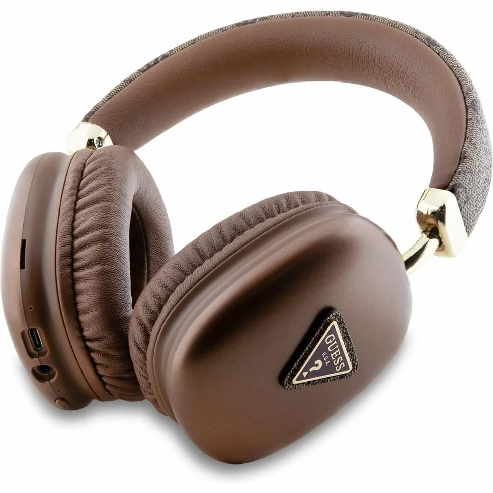 CG Mobile Guess Słuchawki Bluetooth 4G z trójkątnym logo - brązowe