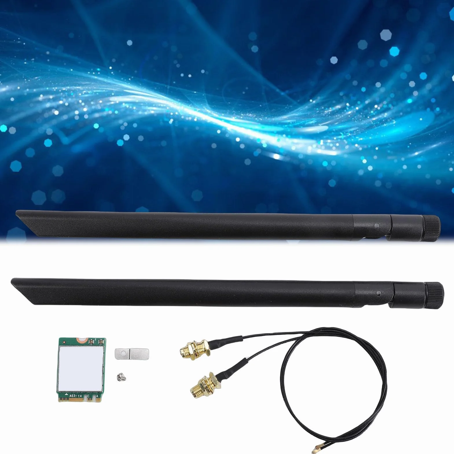 Karta Sieciowa Wi-Fi, Karta Bezprzewodowa AX1675X WiFi 6E M.2 2.4G 5G 6G Potrójna Sieciowa Bluetooth 5.3 PC z podwójną anteną 8db Obsługa ProcesorówObsługa Platform,