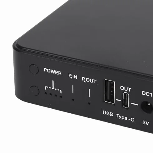 18000 MAh LI Baterie 6 Portów DC5V 9V 12V PoE 15V 24 V USB Typ C 5V Wyjścia Nieprzestrzenne Zasilanie do Routere Mini DC UPS do Tworzenia Kopii Zapasowej do Biura Domowego