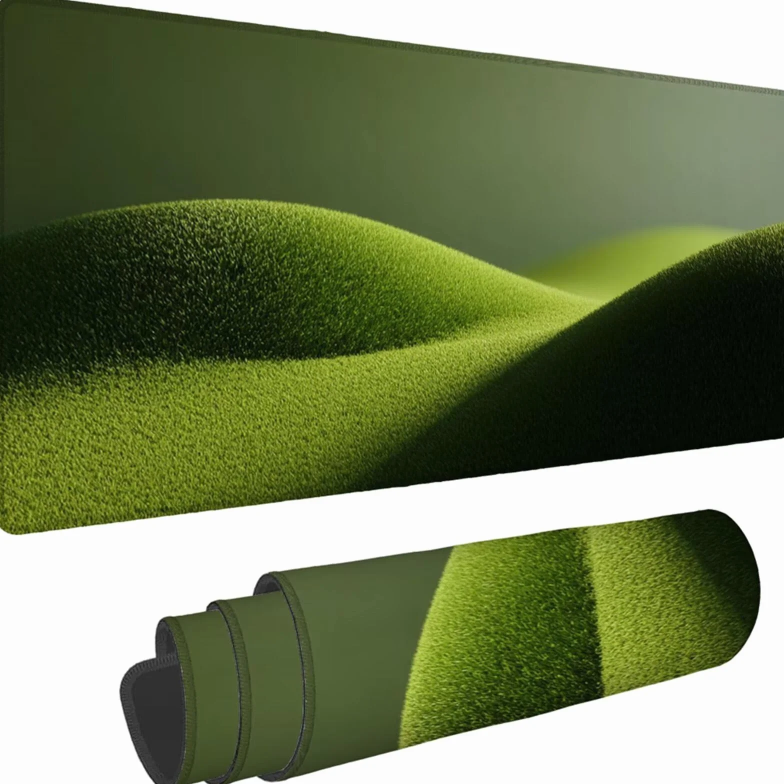 Gamingowa podkładka pod mysz 1200 x 600 x 3 mm, XXL, wodoszczelna, odporna na ścieranie, z przyszytymi krawędziami, zielona, podkładka na biurko, poprawia prędkość i precyzję, do laptopa, komputera