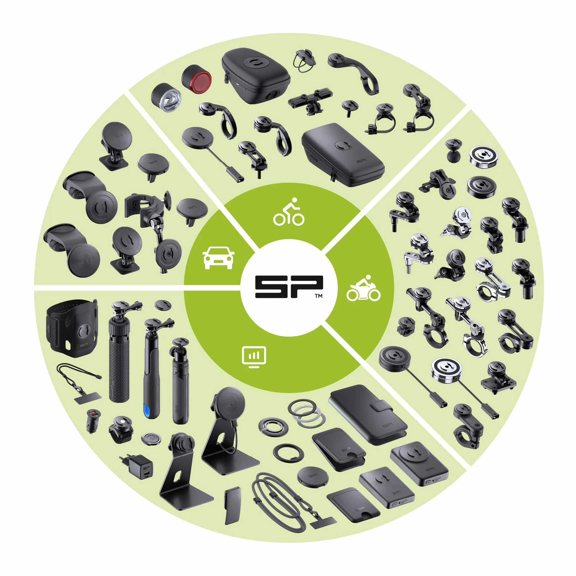 SP CONNECT Moto Bundle II AVM Xtreme | SPC+ | uchwyt kompatybilny z Samsung S26 Ultra | uchwyt na telefon komórkowy do motocykla | uchwyt na telefon komórkowy | akcesoria tłumiące wibracje do skuterów