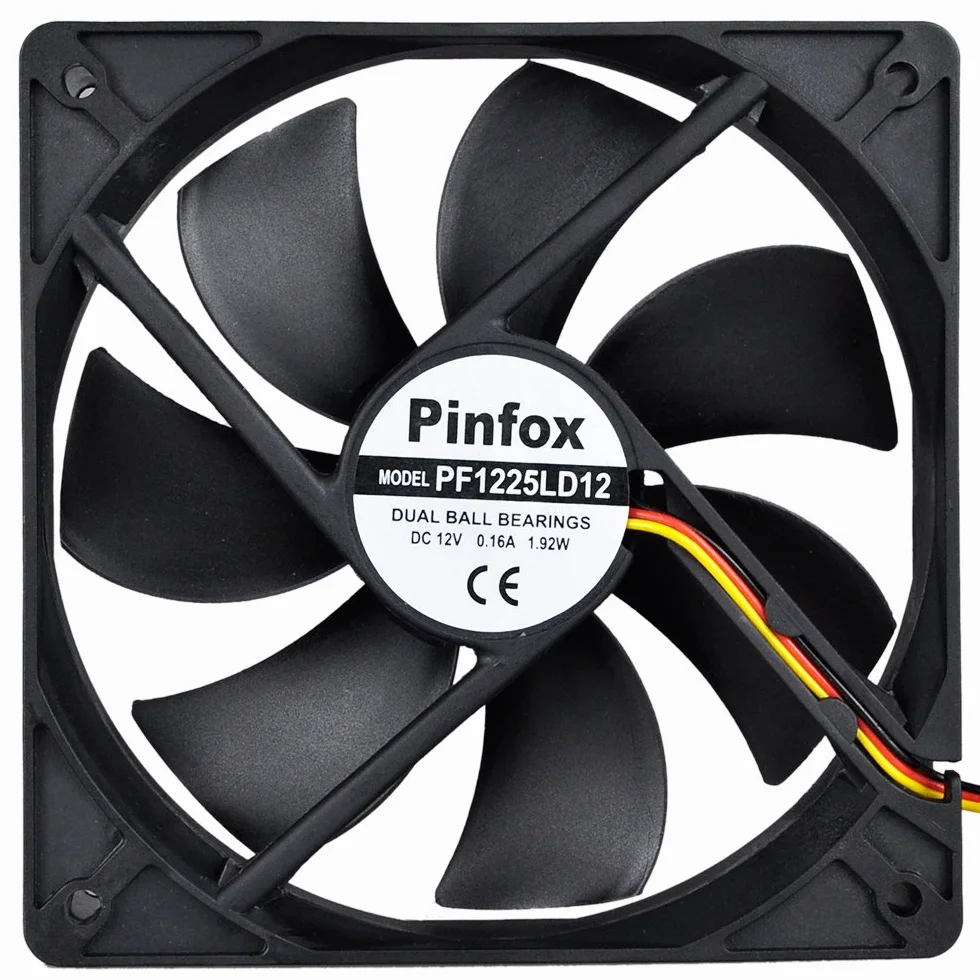 Cichy wentylator chłodzący 12 V DC 120 mm, regulacja prędkości przez wejście 5 V do 12 V, podwójne łożyska kulkowe 3-pinowe do obudowy komputera PC, szafki kina domowego, odbiornika DVR Xbox,