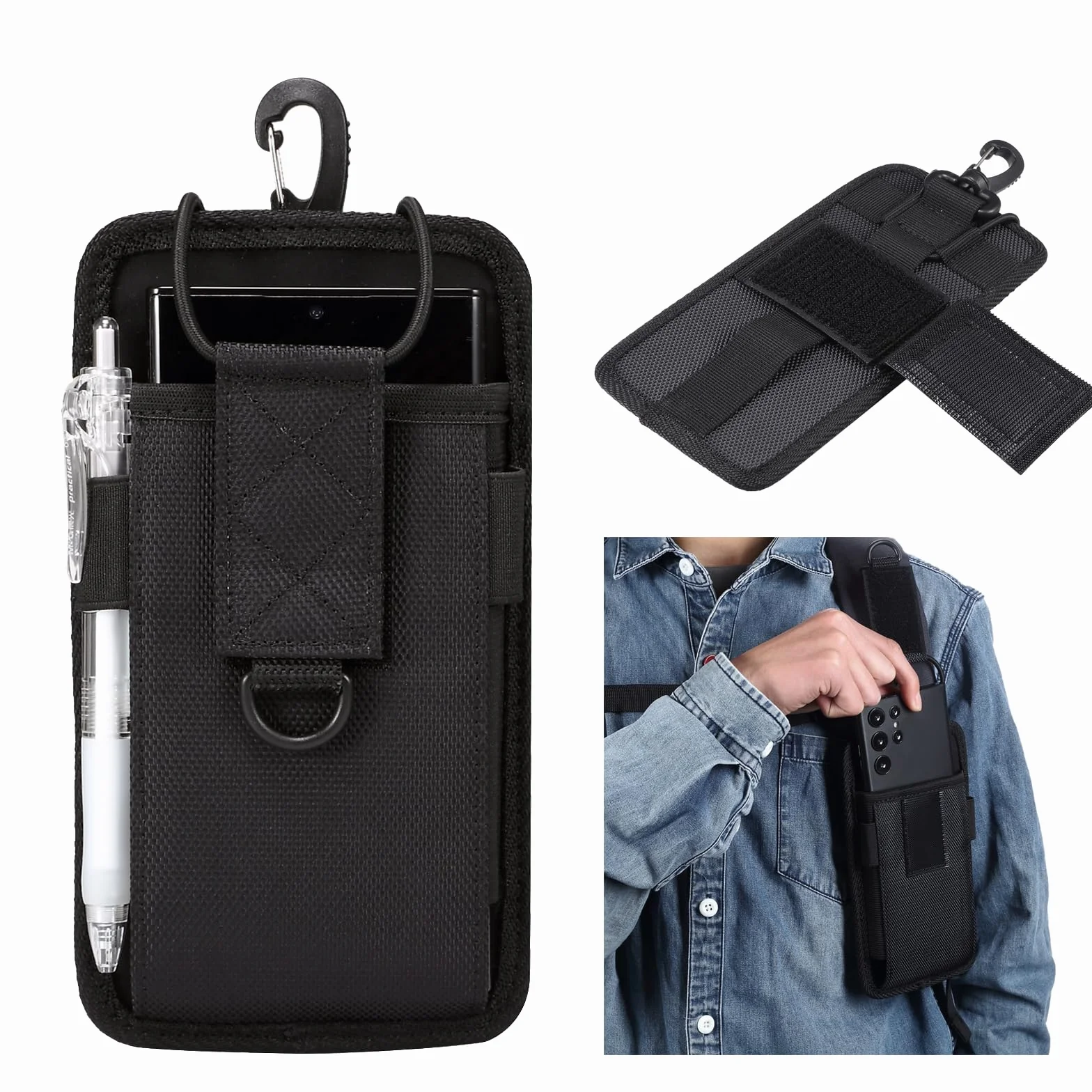 Kompatybilny z iPhone 16 15 14 13 12 Pro XR plecak pasek etui, mocowanie plecaka etui na telefon komórkowy kabura klips do paska etui do Galaxy S25, S24, S23 Plus, S22