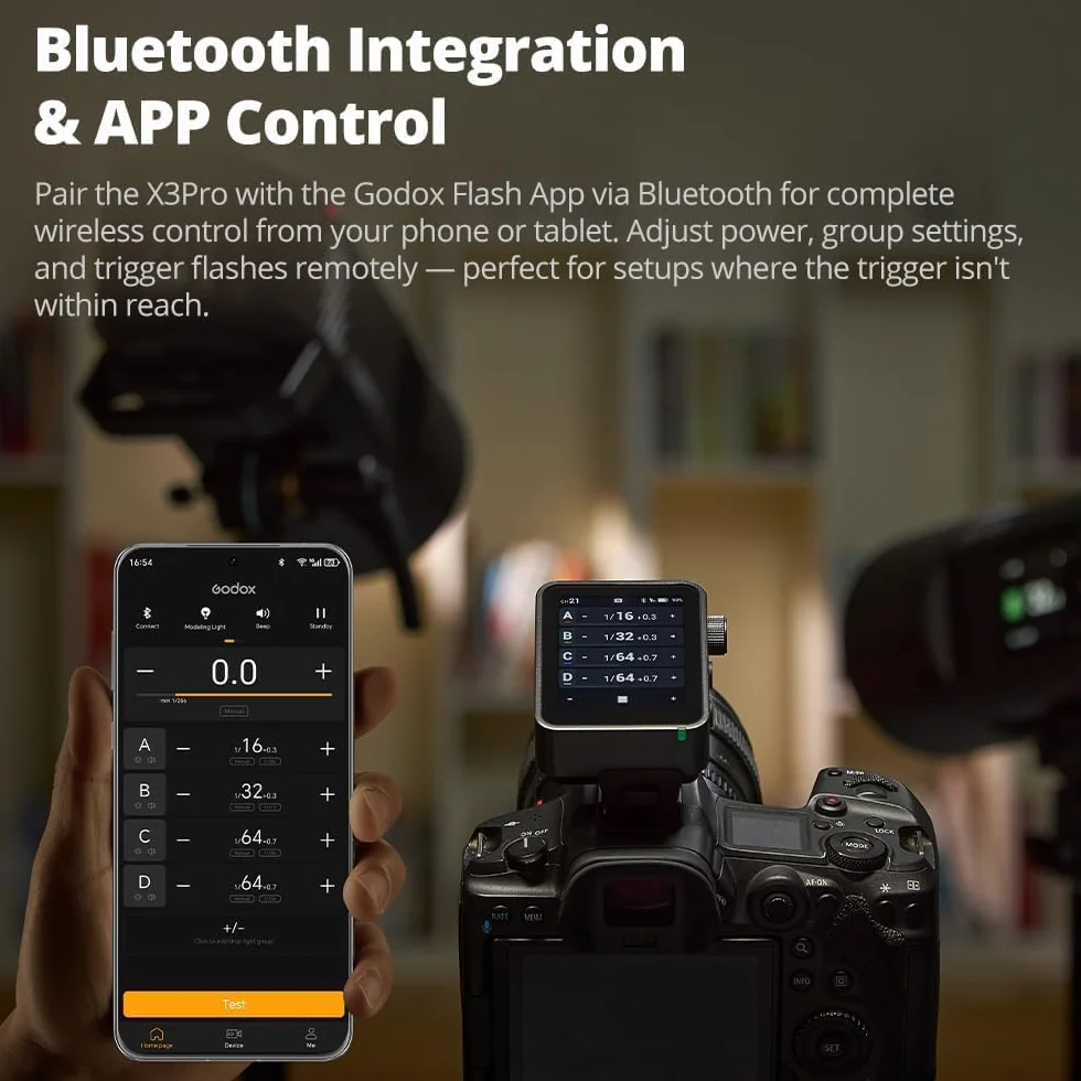 Godox X3 Pro-O X3Pro O TTL Wireless Flash Trigger for Olympus, 2.4'' LCD Touchscreen,Built-in 2930mAh Li-ion Battery,2.4GHz Wireless X System with 3 Pro Shooting Modes,APP Support,USB-C Fast Charging