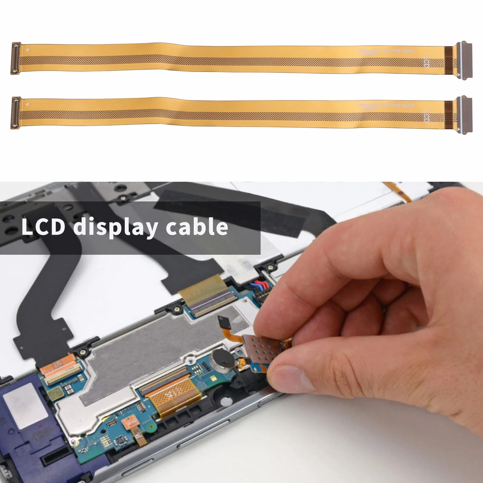 OTOTEC 2 x tablet LCD elastyczny kabel do tabletu wewnętrzny kabel taśmowy wyświetlacz LCD elastyczny kabel kompatybilny z Samsung Galaxy Tab A 10.1 2019 SM-T510 SM-T515 tablet