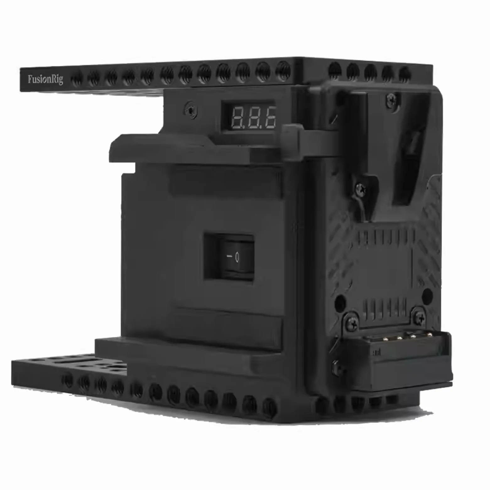 Fusion Rig Cineback moduł rozszerzający do aparatu z płytą montażową V, rozdzielacz D-Tap, pamięć ekranu Anti-Shock do Sony FX3/FX30