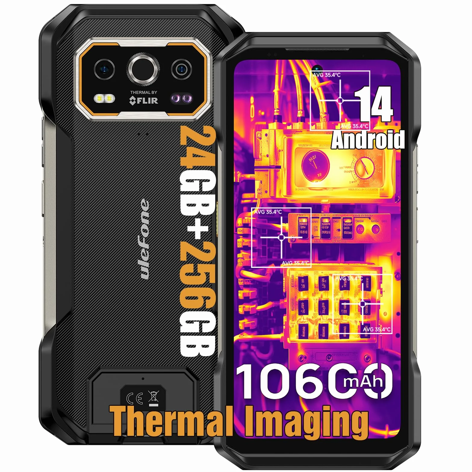 Ulefone Armor 27T Outdoor Smartphone 4G Android 14 Handy 24GB + 256 GB/SD-2TB