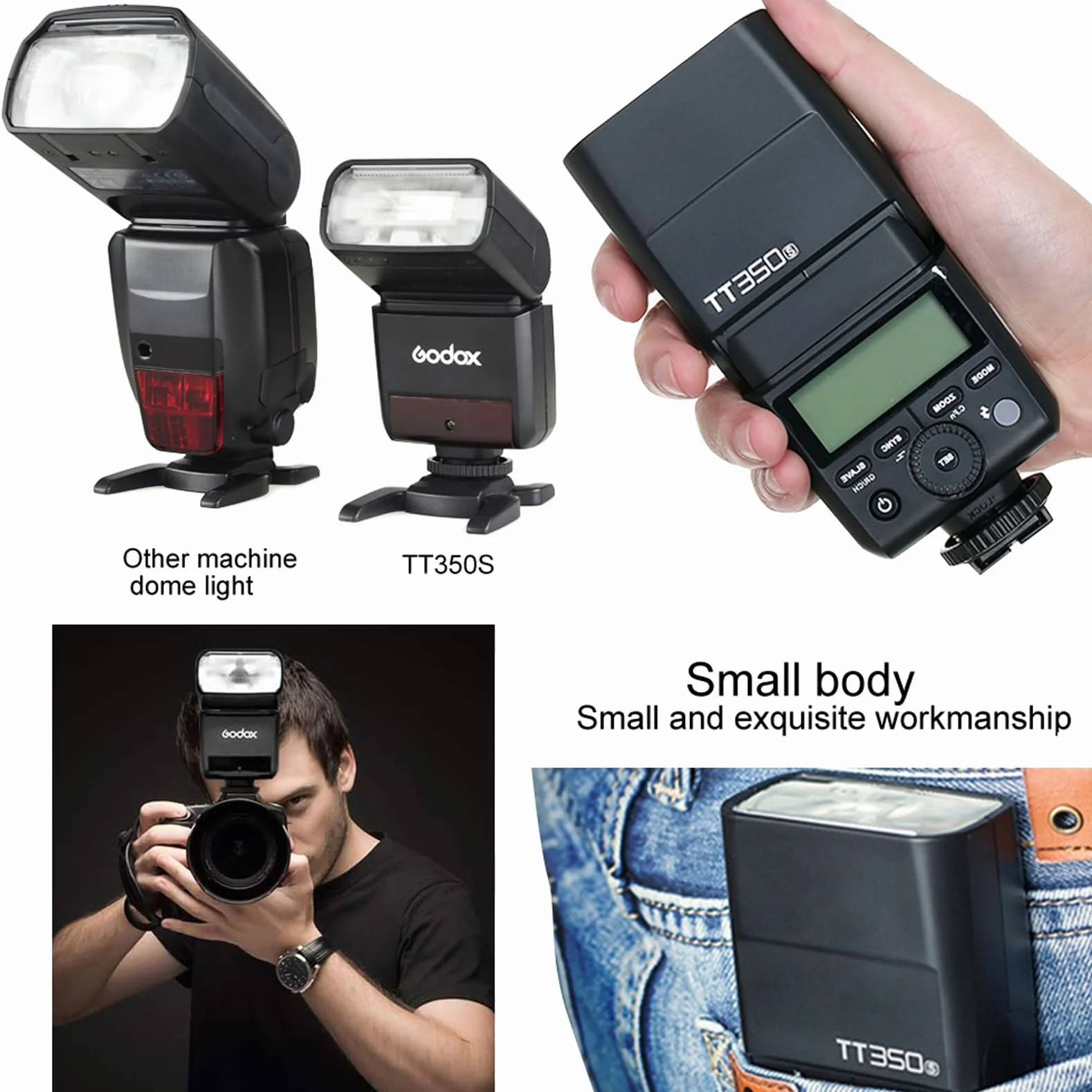 Godox Lampa błyskowa TT350S z 2,4G HSS 1/8000s TTL GN36 Speedlite kompatybilna z aparatem cyfrowym Sony