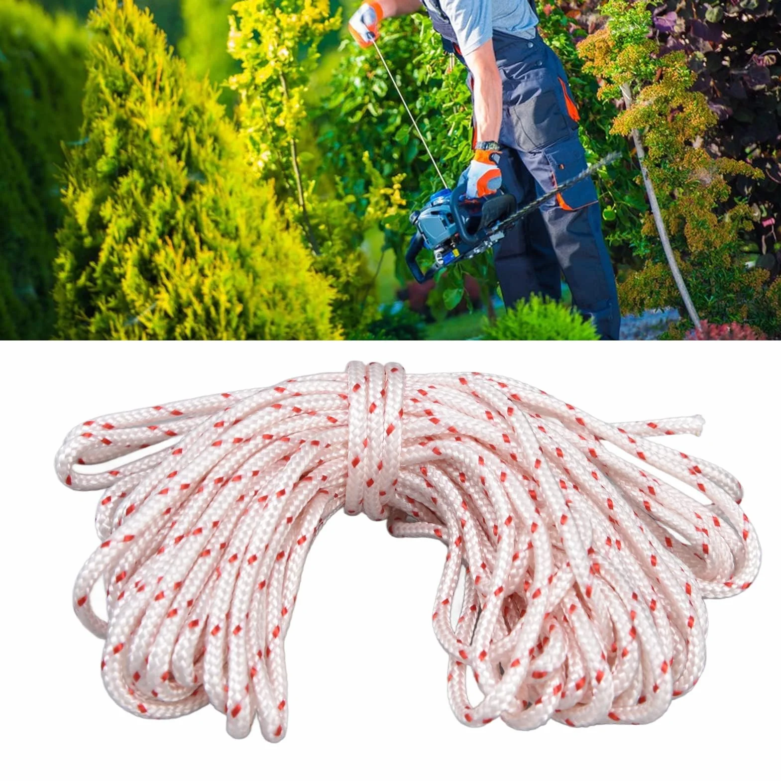 Linka do Piły łańcuchowej Lina Odrzutowa, Nylonowa Linka Rozrusznika Lina Rozrusznika Odrzutowego Linka Rozrusznika Odrzutowego do STHIL (3,5 mm)