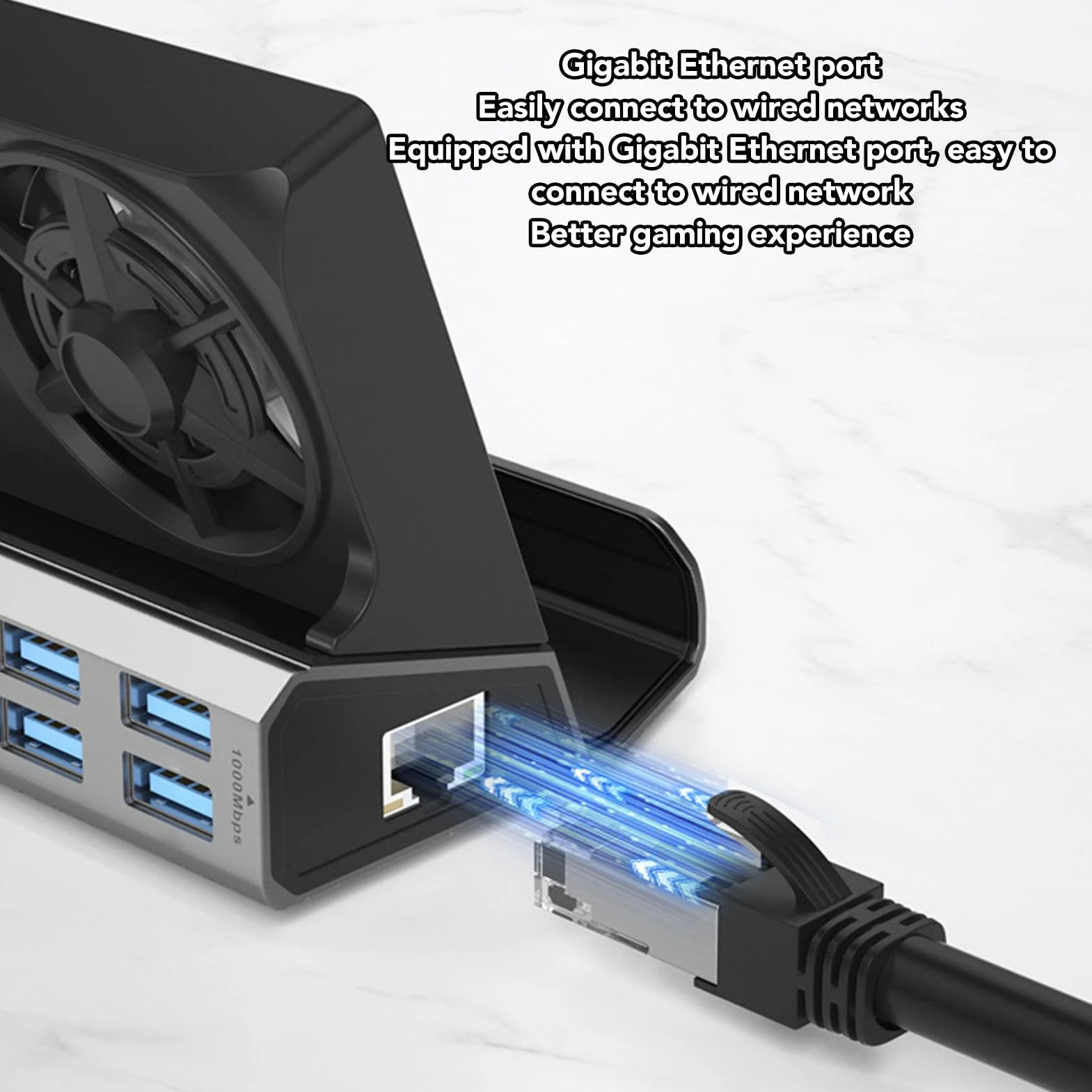 Fockety Stacja Dokująca 10 W 1 do Stacji Parowej z 5 Podwójnymi Wentylatorami Chłodzącymi USB 3.0 2.0. Ładowanie 4K Przy 60 Hz PD 100 W, Dotyczy Rog Ally