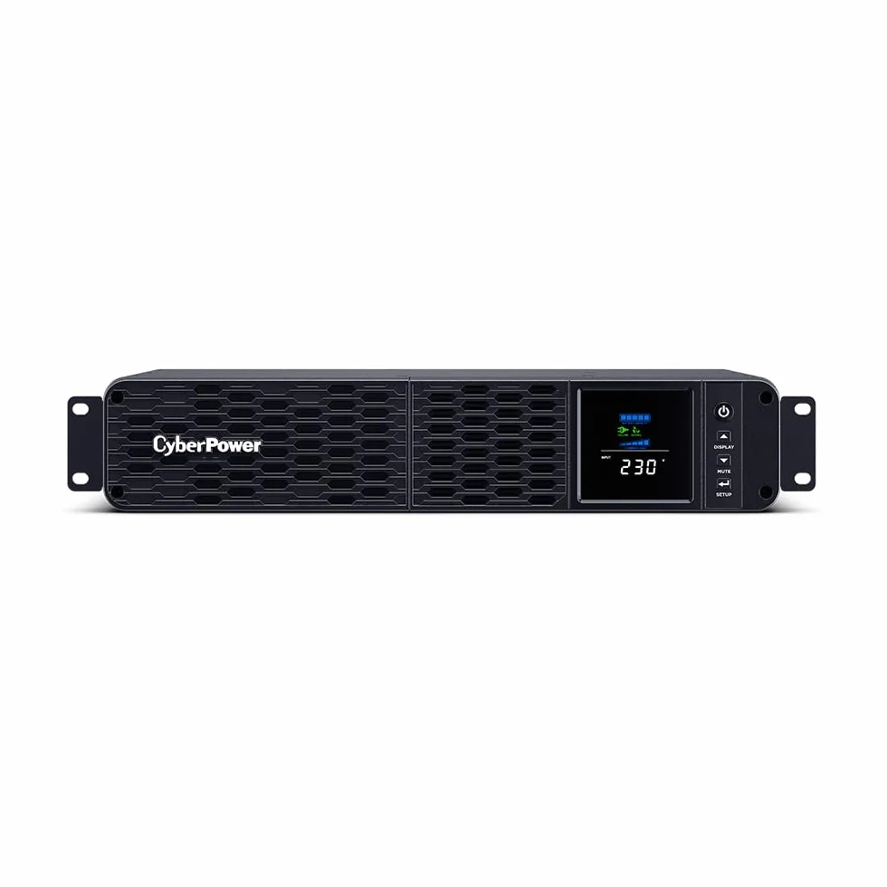CyberPower CP2000EIPFCRM2U Line-Interactive USV 2000VA/1200W czysta fala sinusoidalna, AVR, LCD, USB (HID), DB9, RJ45 LAN Protection, wyjście 86 IEC, inteligentne gniazdo do komunikacji sieciowej