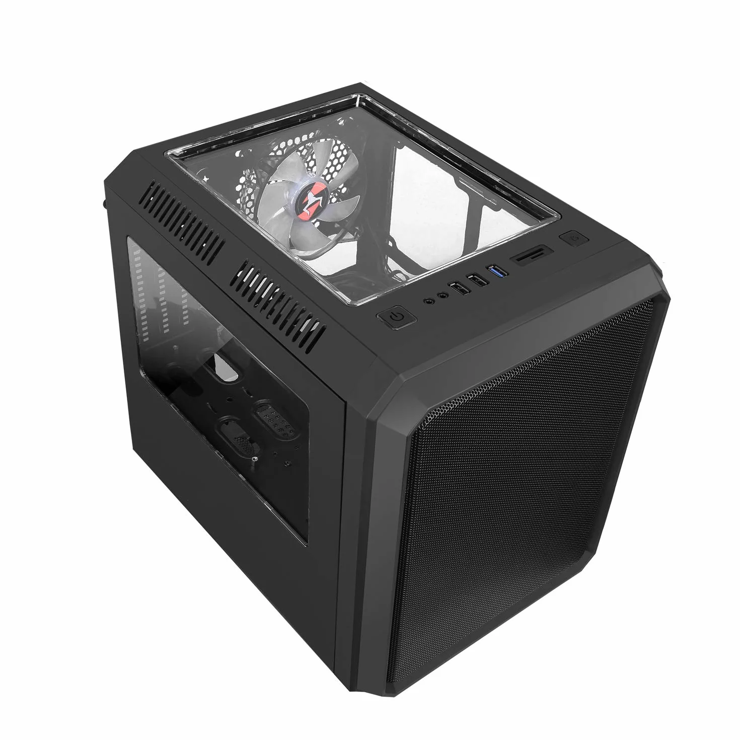 Case QBO 8 EVO Micro ATX, USB3, 200+120mm ARGB Fan, czytnik kart, 3x Trasp Window
