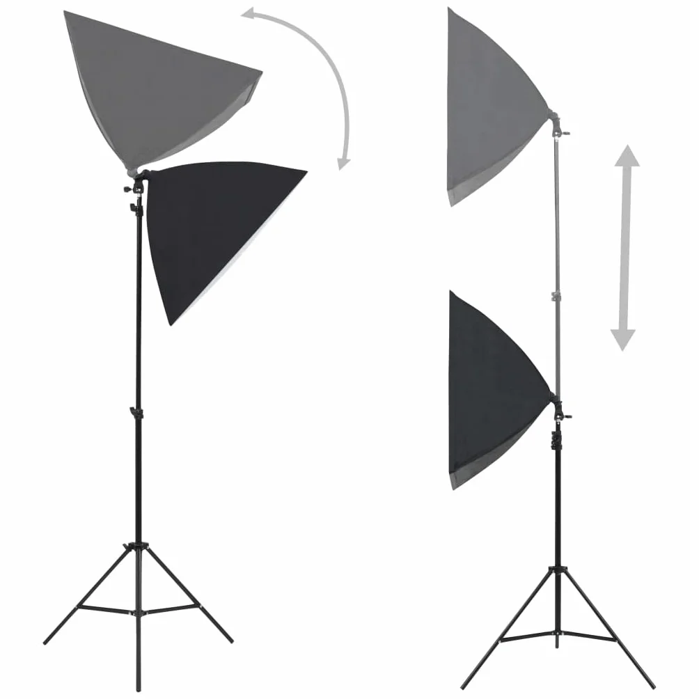 Zestaw do studia fotograficznego z softboxem, systemem tła, reflektorem, światłem studyjnym i statywem, do profesjonalnej fotografii portretowej i produktowej