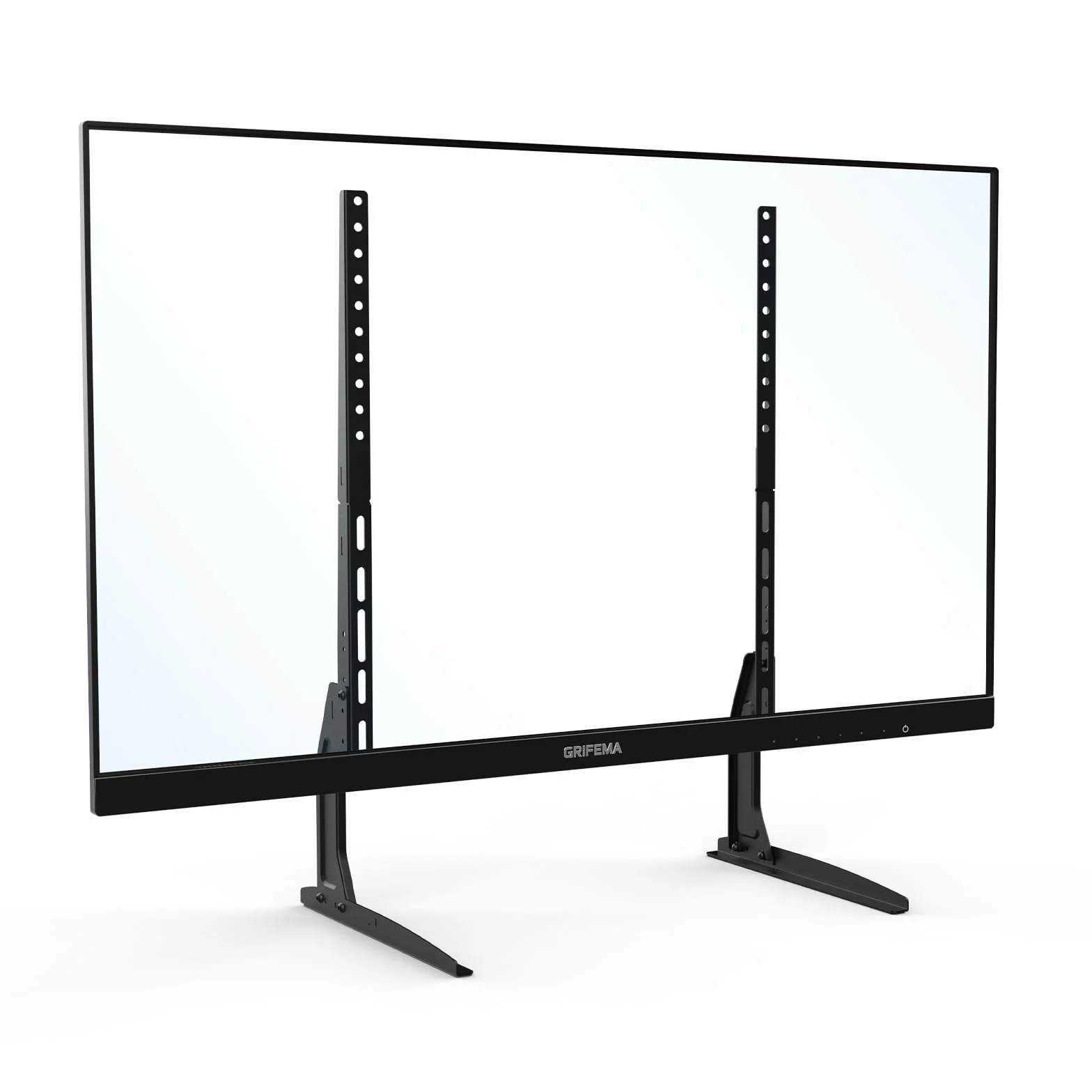 GRIFEMA Stojak na telewizor do ekranów 22-80'', obciążenie MAX 50 kg | Wsparcie Telewizja Stopa Wyświetlacz LED/OLED/Zakrzywiony/Płaski, MAX VESA 800x400mm -Czarny