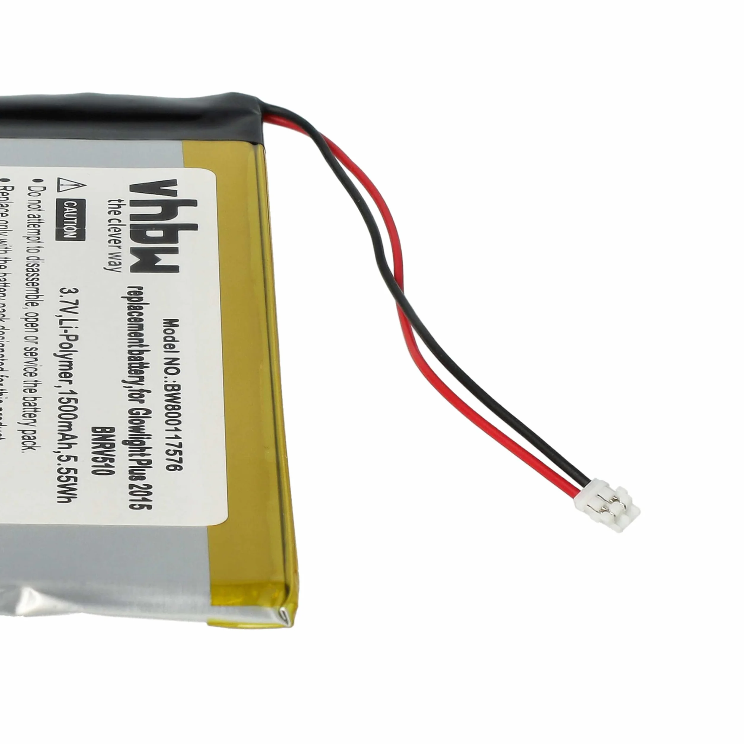 Bateria kompatybilna z Barnes & Noble Nook Glowlight Plus 2015 vhbw 1500 mAh 3,7 V litowo-polimerowy