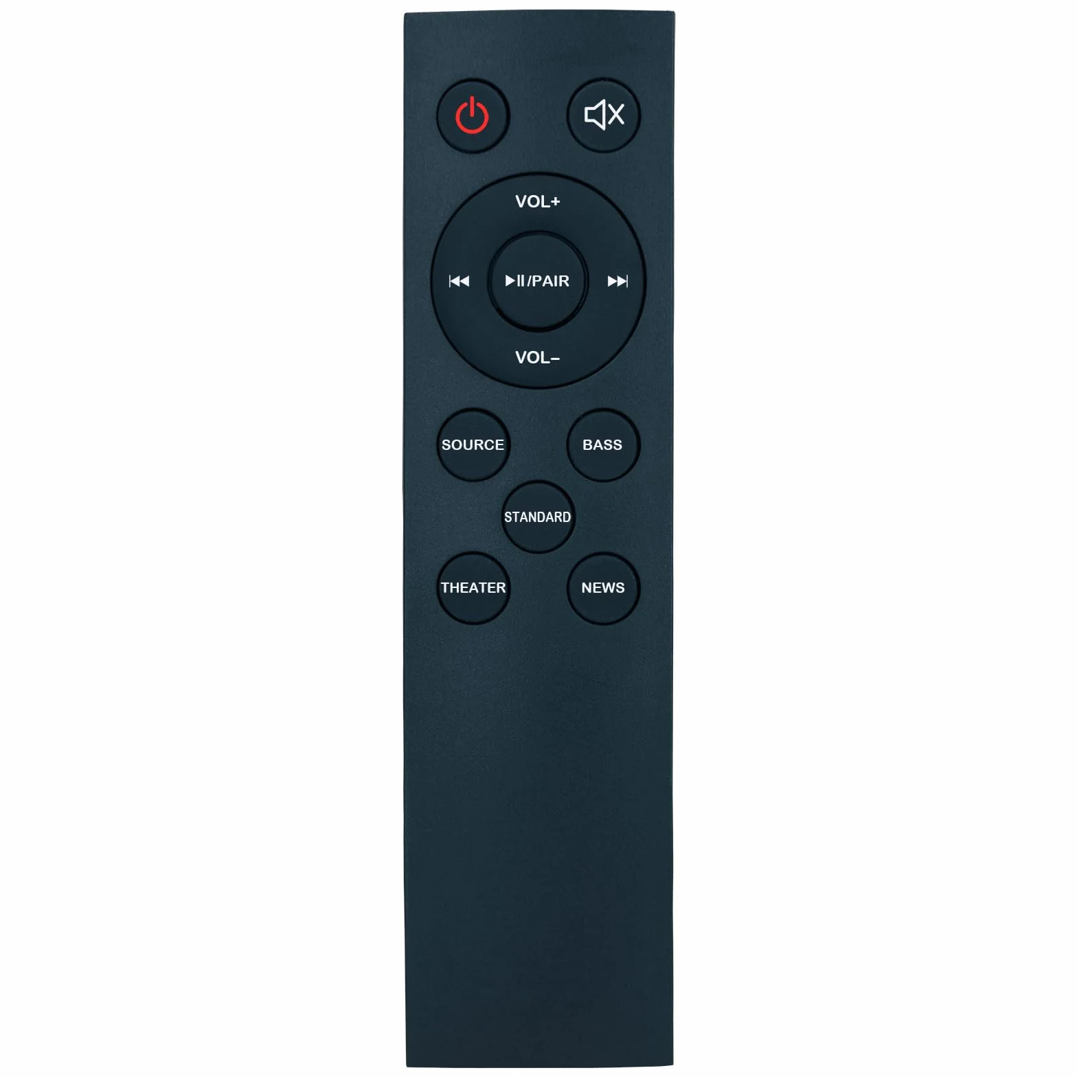 Zamienny pilot zdalnego sterowania do Insignia NS-SBAR21F20 Soundbar system głośników kina domowego, z ponadwymiarowymi przyciskami