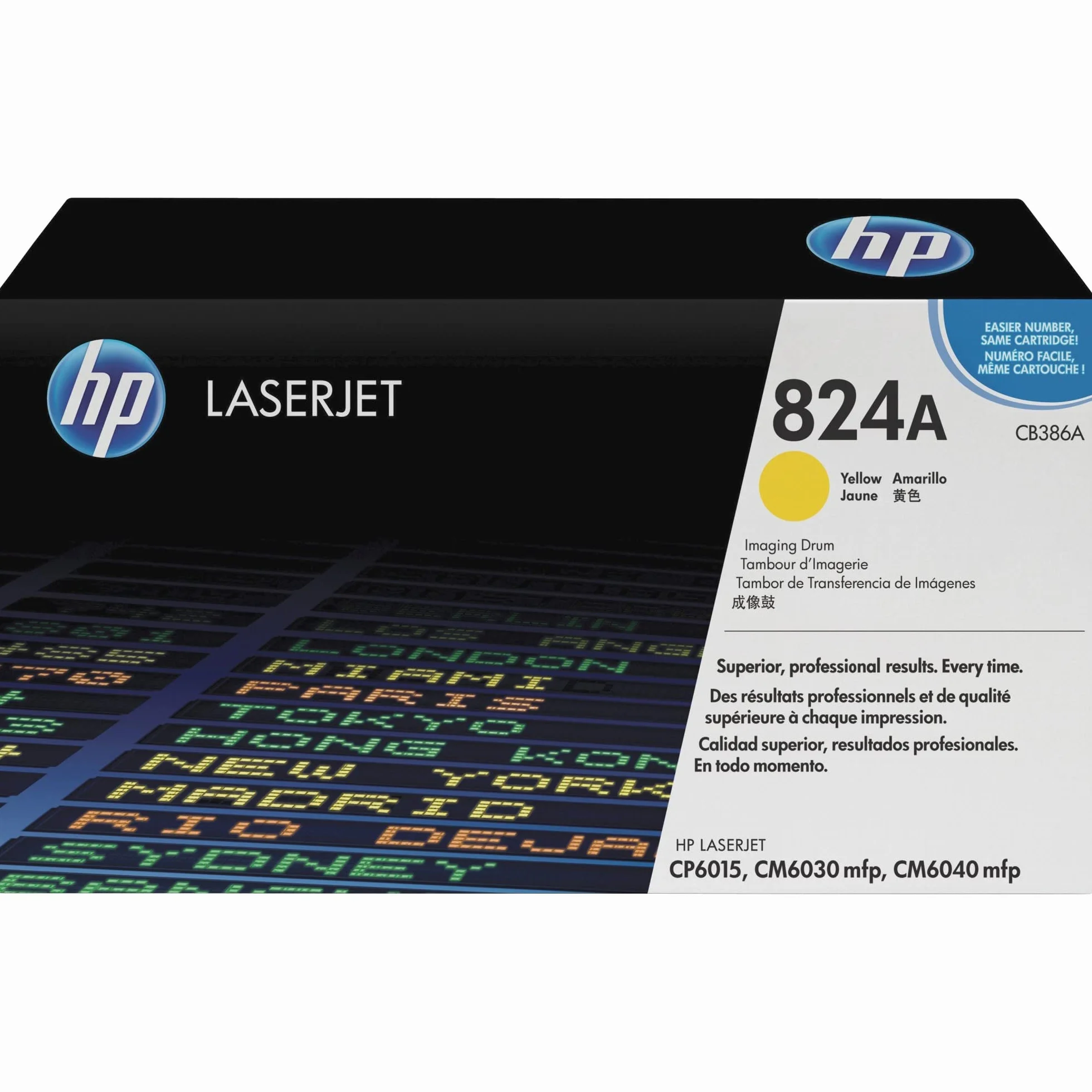 HP CB386 A – Drum i oryginalny toner do drukarek LaserJet CP6015, żółty