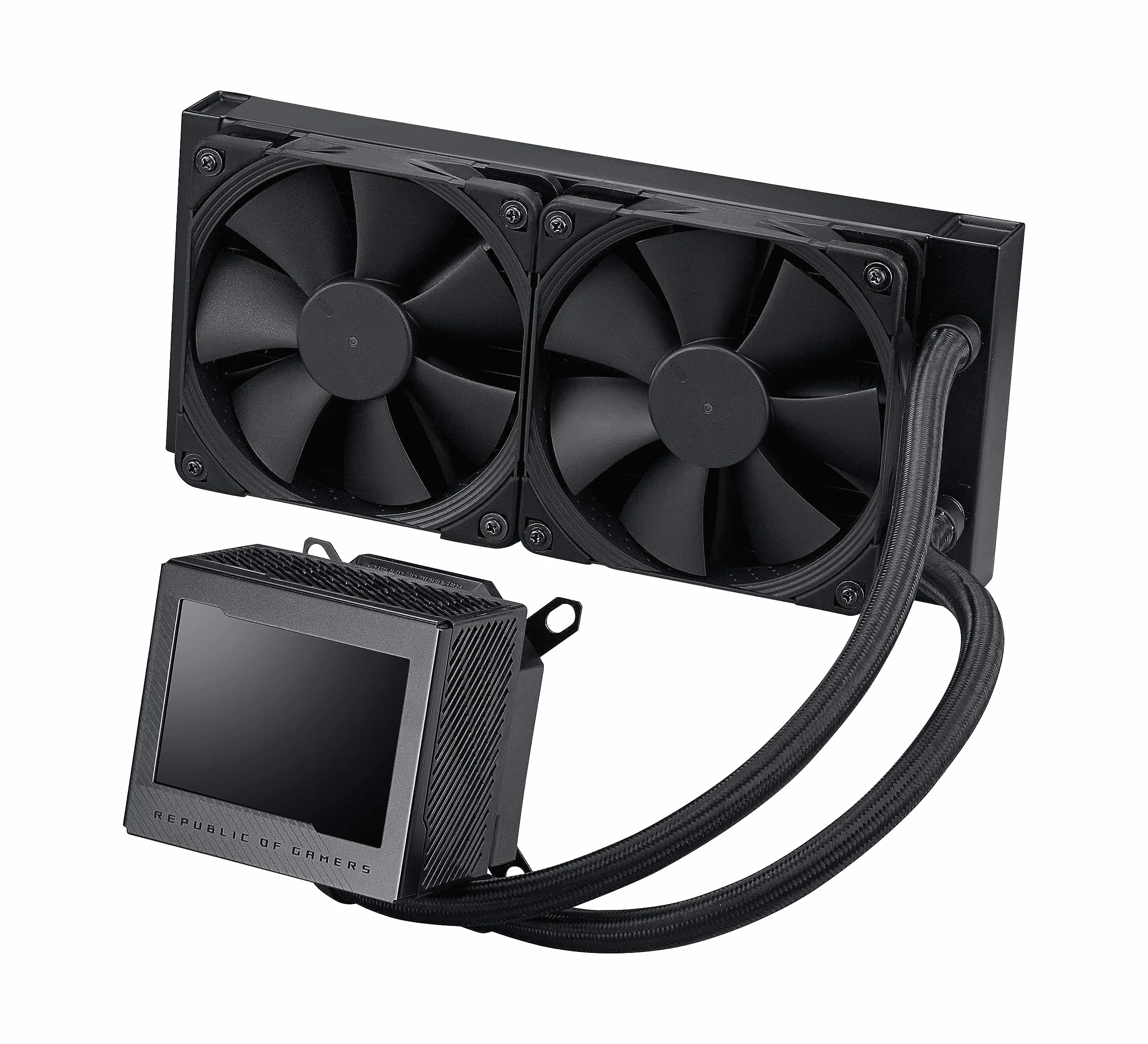 ASUS ROG Ryujin III 240 All-in-One płynny wentylator CPU (3,5 cala LCD, pompa Asetek 8. generacji, 2 x Noctua 2000 PWM wentylator chłodnicy 120 mm, czarny)