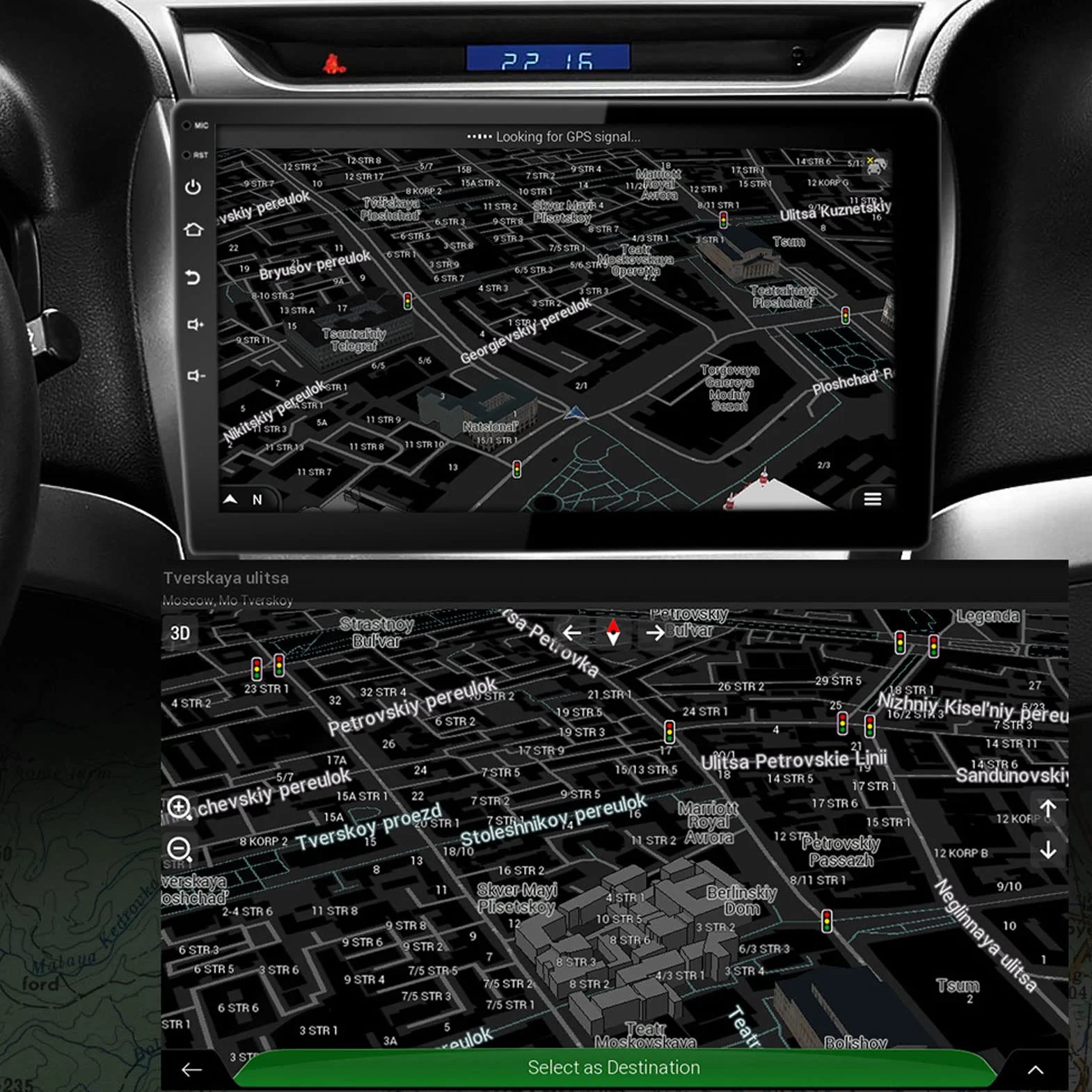 Asixxsix Nawigacja Samochodowa GPS, 1 GB 16 GB LTE WiFi RV Nawigacja GPS do Ciężarówek z 10,1-calowym Ekranem Dotykowym, Kamera Cofania, Radio FM, Uniwersalny System Nawigacji GPS, Asixxsixr5cpiykbw0