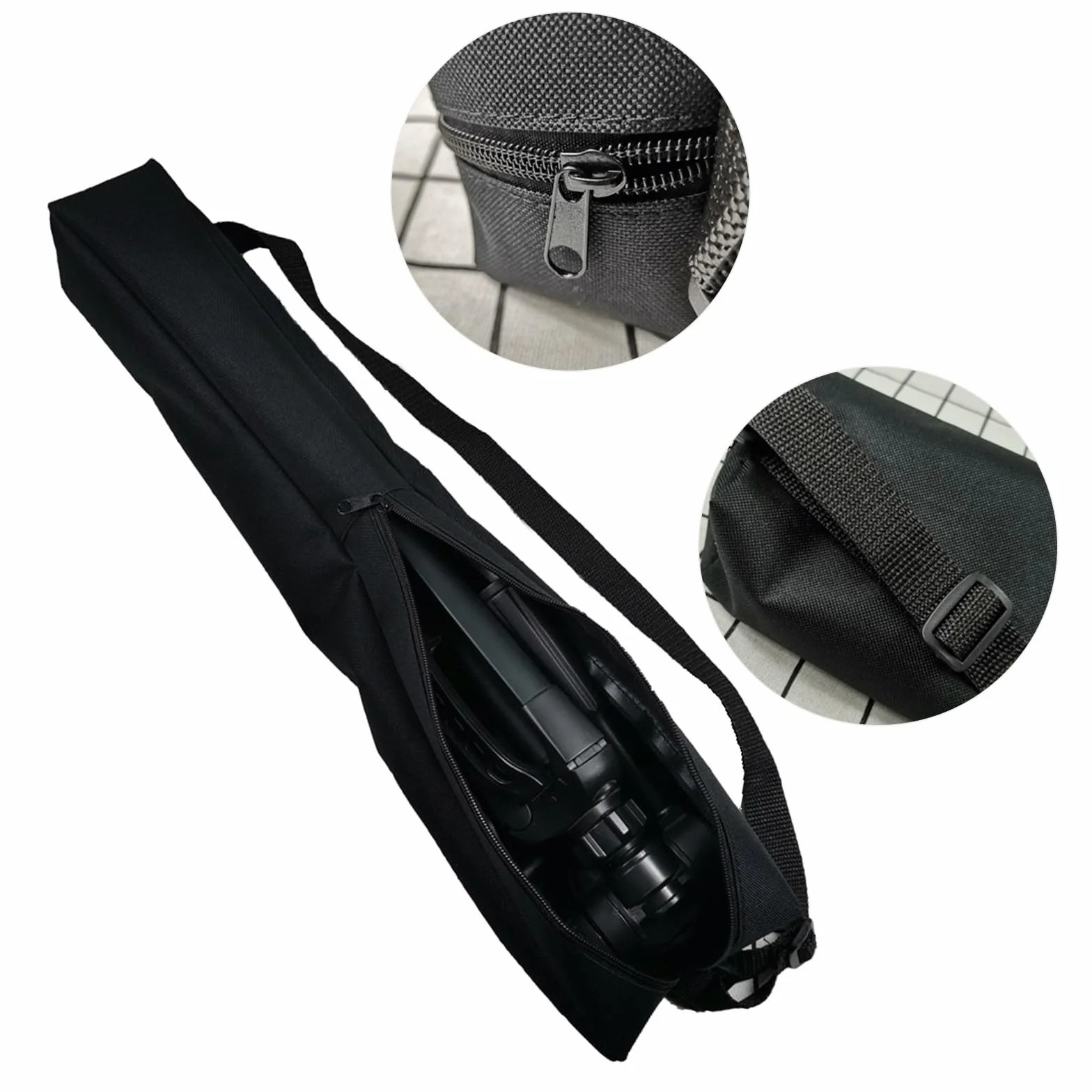 Torba na statyw, etui na statyw, torba na statyw świetlny, torba fotograficzna, nadaje się do przenoszenia statywów, monopodów, parasola na statyw świetlny i wózków ślizgowych, 2 sztuki, 60 cm
