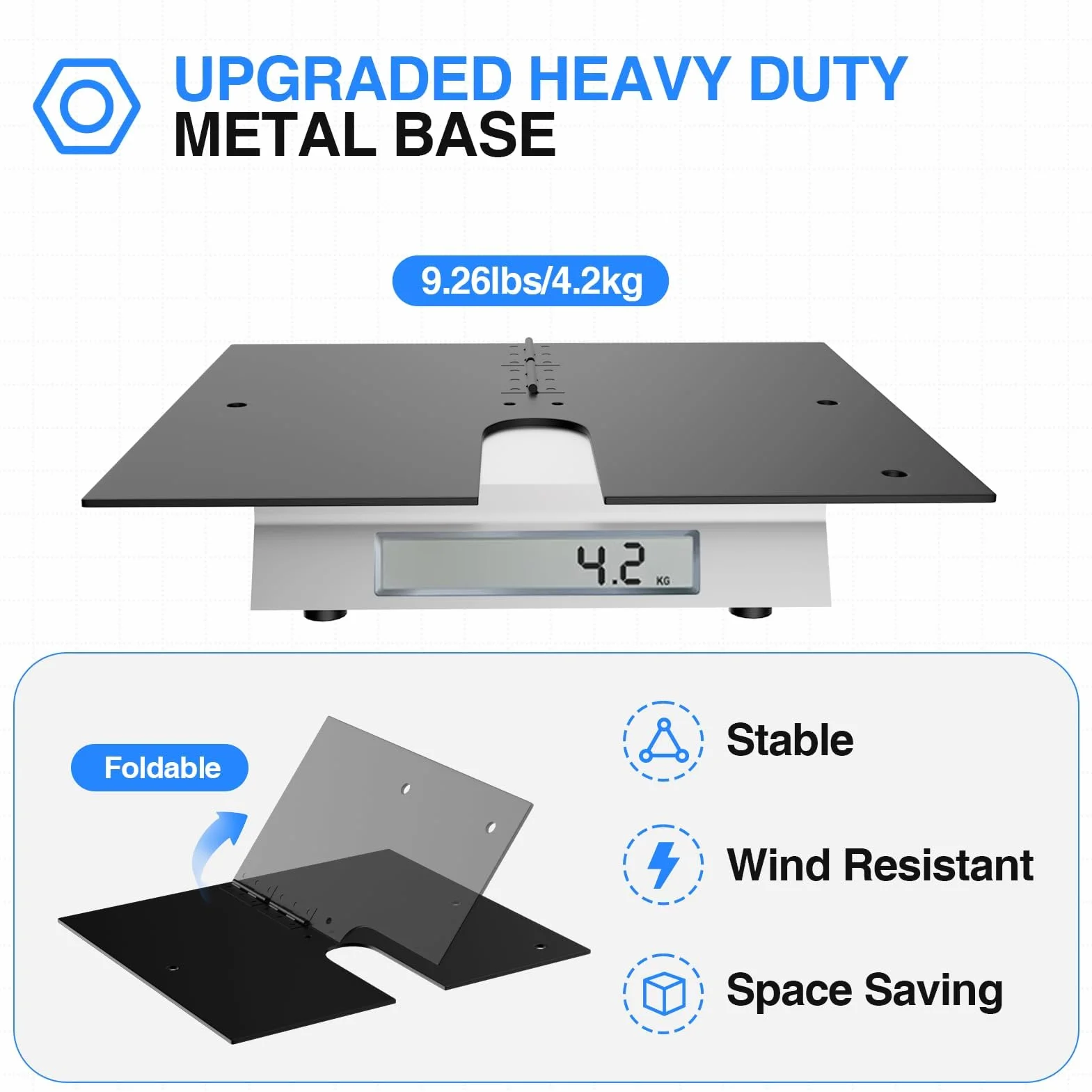 EMART Mocny Stojak na Tło, 3x3,6m Regulowany Rurkowano-Zasłonowy Stojak na Tło z 4,2 KG Płaską Metalową Podstawą, Stojak na Tło do Imprez, Ślubów, Studia Wideo, Urodzin - Czarny