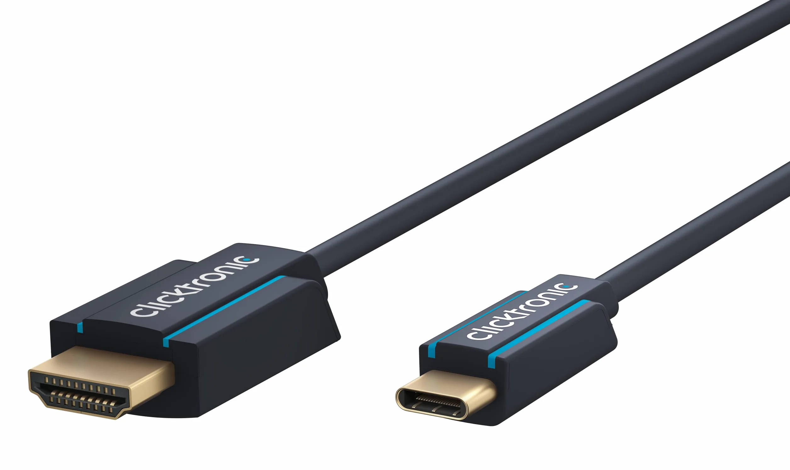 Clicktronic Kabel USB-C/HDMI (męski/męski) - 3 m - Kabel USB-C do HDMI z ekranowaniem - 3 metry (Kategoria: Kable i adaptery HDMI)