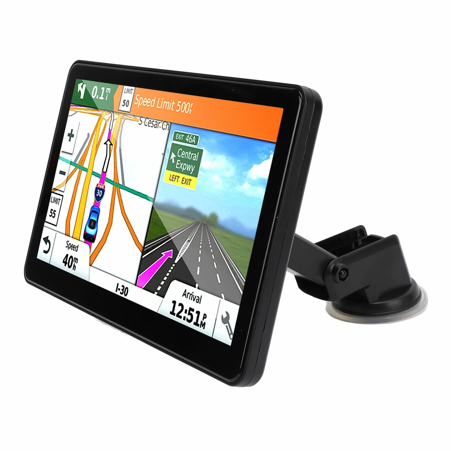 System Nawigacji Samochodowej 9 Cali, Szklany Ekran Dotykowy 2,5D, Bezprzewodowa Funkcja CarPlay, Auto, do Samochodów Osobowych, Ciężarówek, Kamperów i Pojazdów Kempingowych