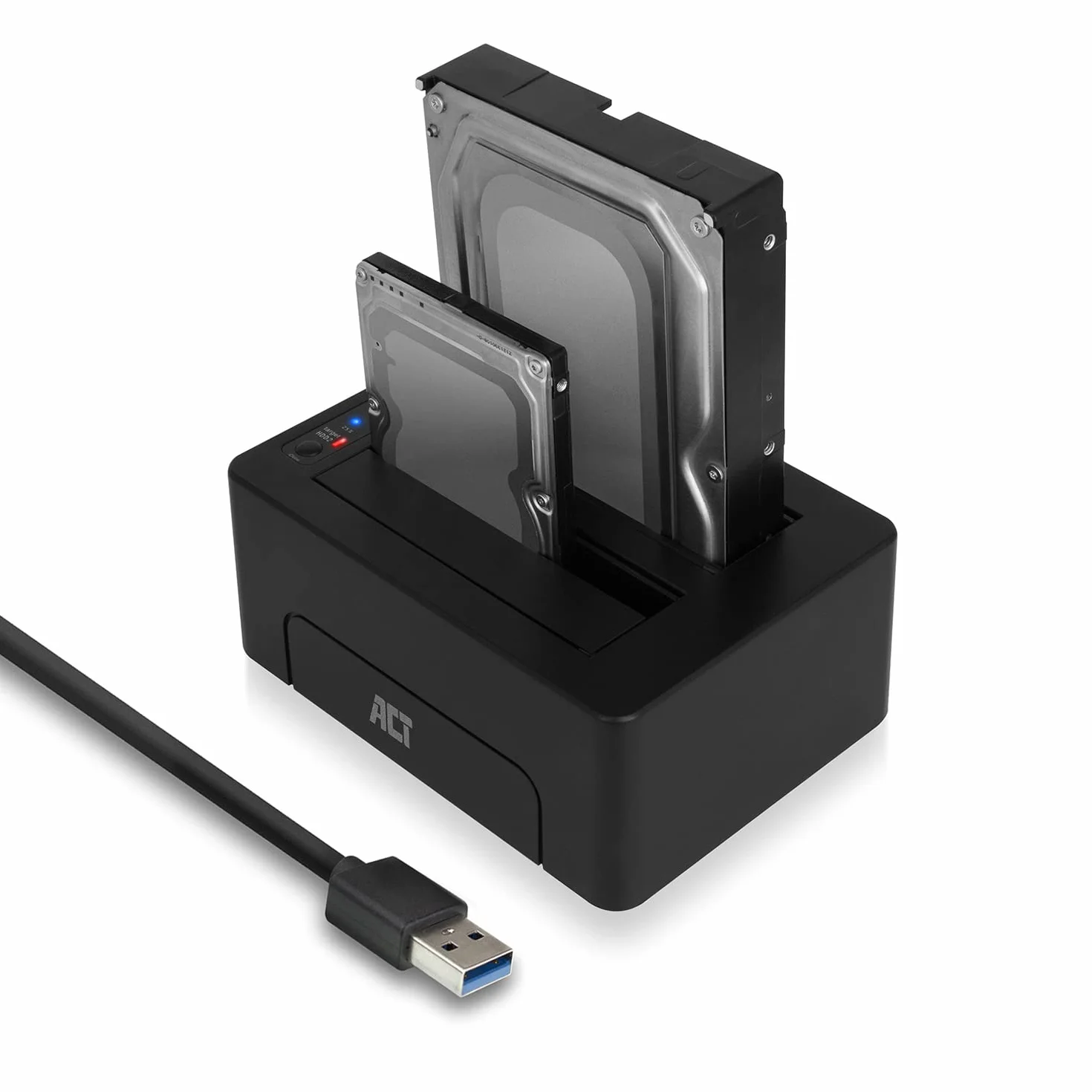 ACT Podwójna stacja dokująca USB 3.1 Gen1 (USB3.0) do dysków twardych 2,5 i 3,5-calowych SATA/SSDs AC1504