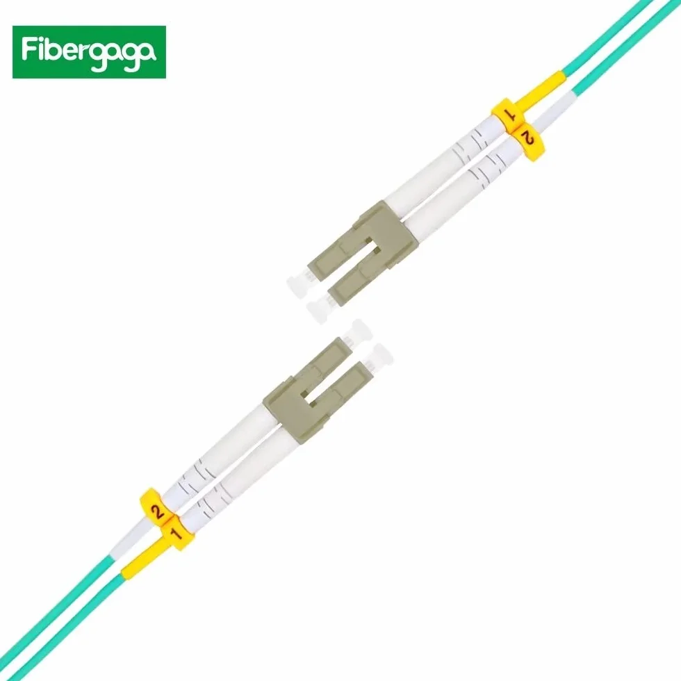 Kabel światłowodowy OM3 LC do LC 10 m, wielomodowy kabel światłowodowy duplex 10 GB, kabel światłowodowy 50/125 µm | opcja długości: 0,5 m) - 100 m