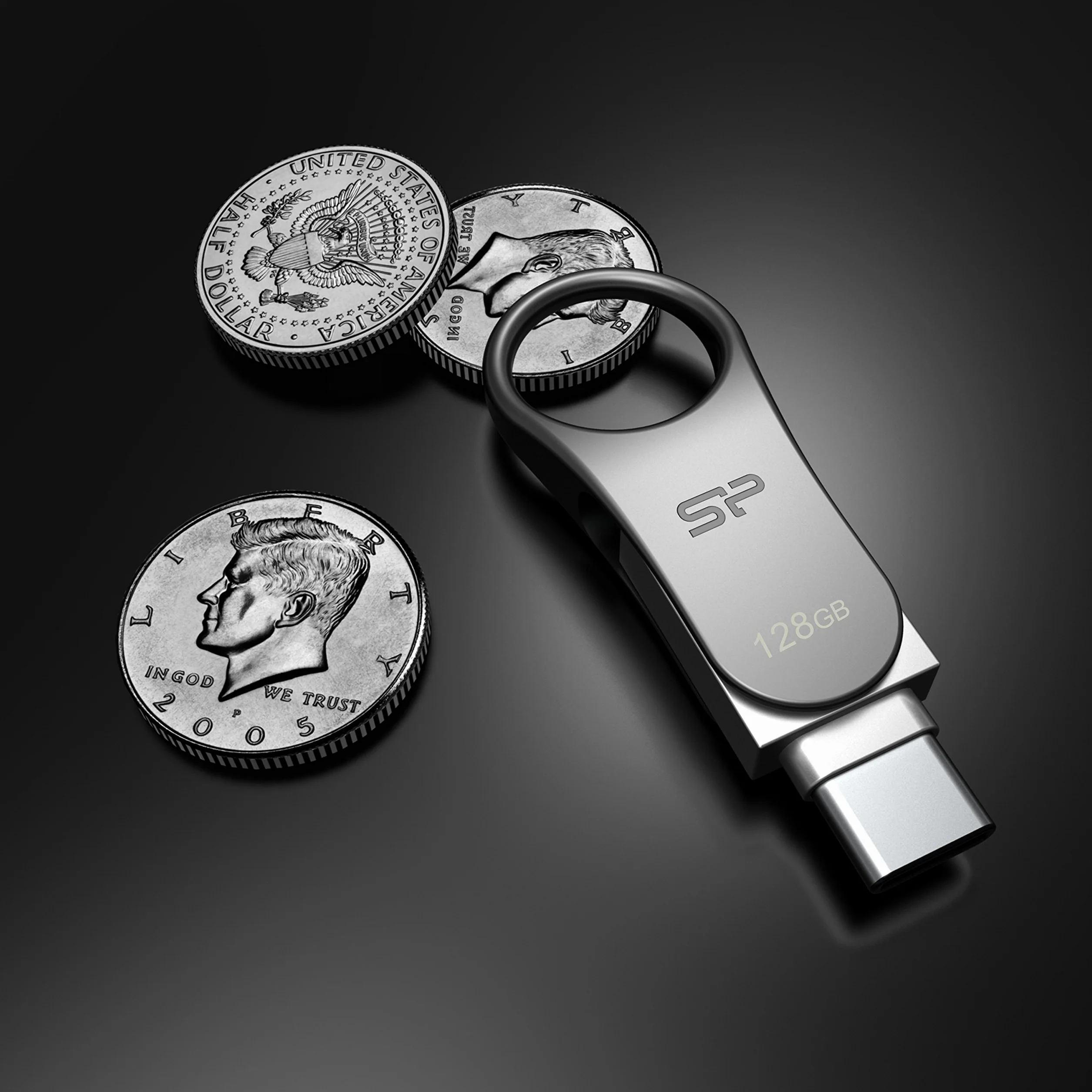 Silicon Power 128 GB typu C i typ A Dual USB 3.0/3.2 Gen 1 Dual Flash Drive, Mobile C80