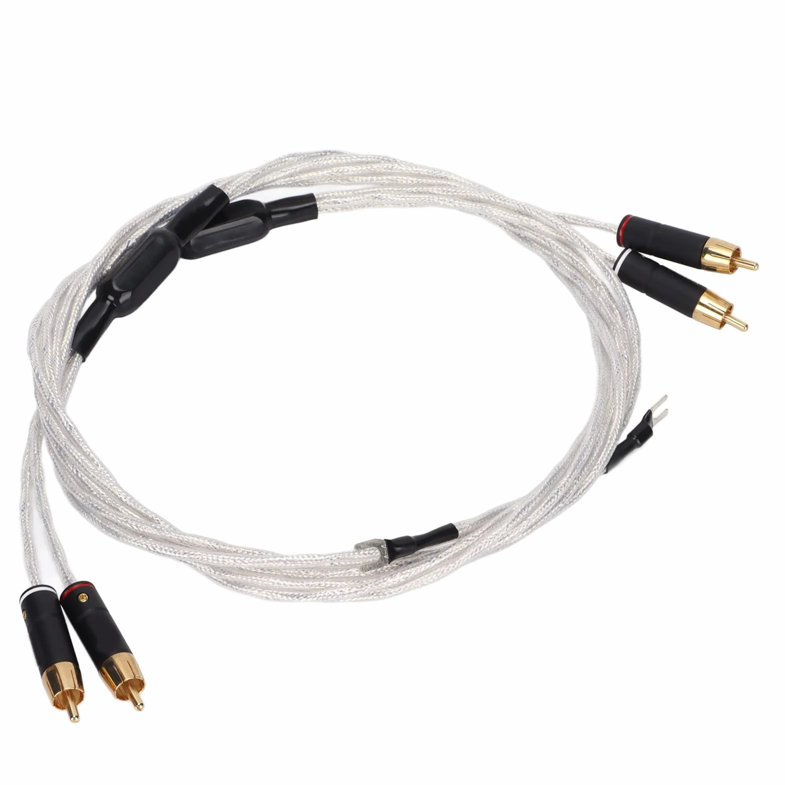 Kabel Xangsane XS-0608 dla Audiofilów, Srebrzenie z Czystej Miedzi, Poprawa Jakości Dźwięku, Męski na Męski do Płyt Winylowych (1M)
