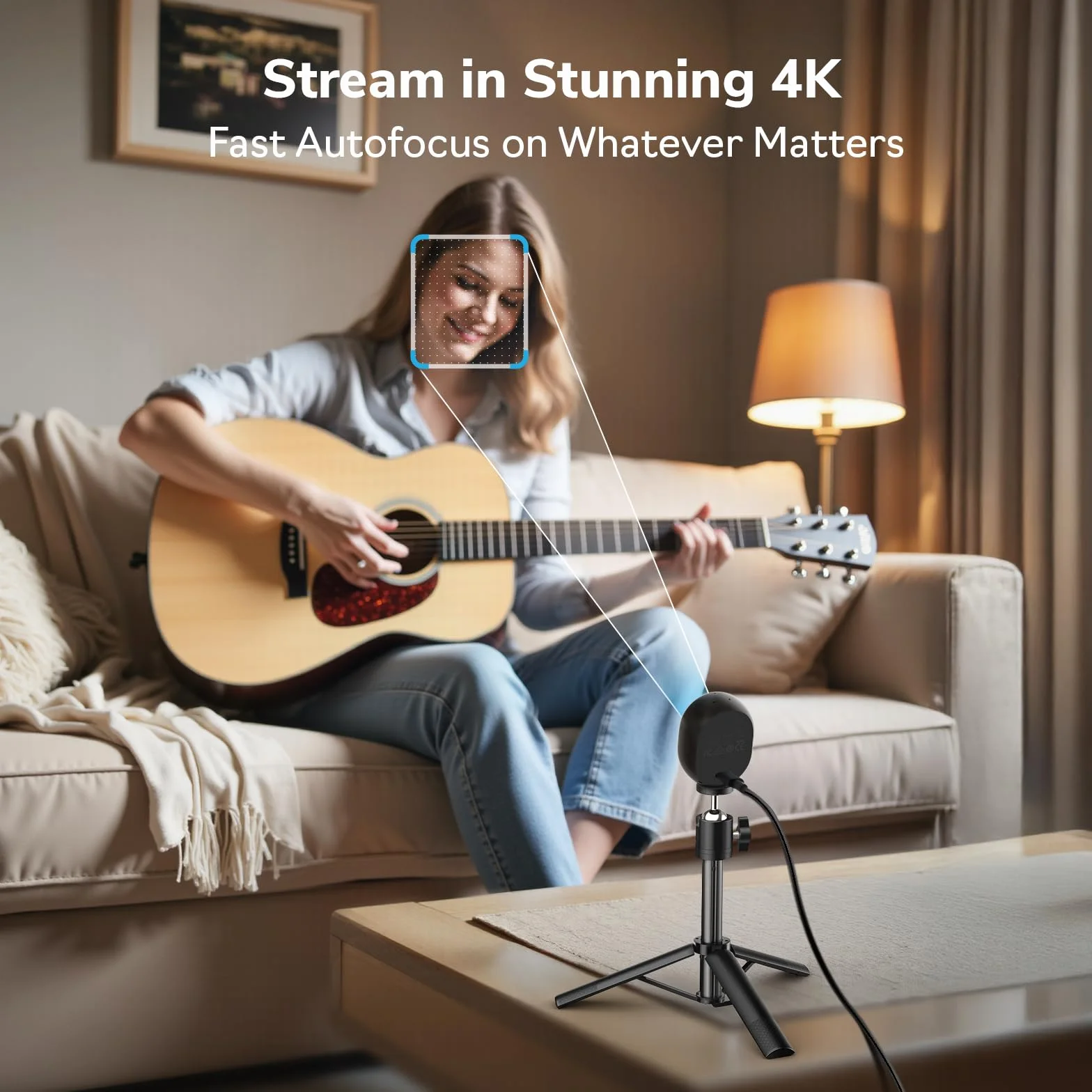 EMEET Piko+ kamera internetowa 4K, pierwsza na świecie kamera internetowa 4K z podwójnym aparatem i autofokusem AI, z czujnikiem Sony 1/2,55", 3 mikrofony i 3 tryby dźwięku, osłona danych Panda