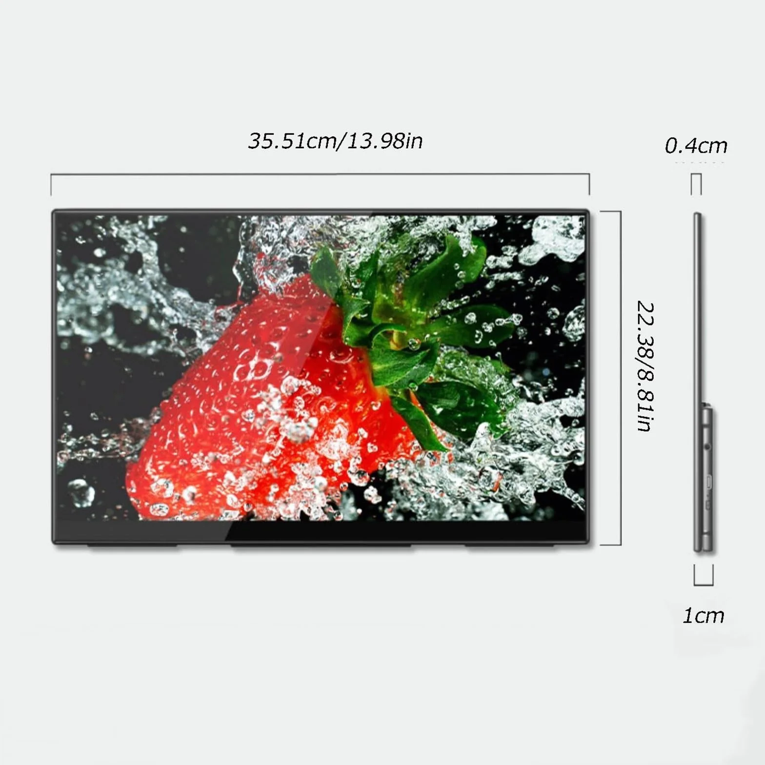 Przenośny ekran do laptopa 15,6-calowy monitor z ekranem dotykowym IPS HDR 1080p Komputer Telefon komórkowy Rozszerzone przesyłanie 64 Hz zewnętrznym Przenośny monitor