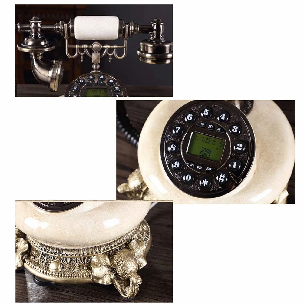 Zabytkowy telefon Retro moda domowa kreatywny kabel biurowy naprawiono zabytkowy stacjonarny