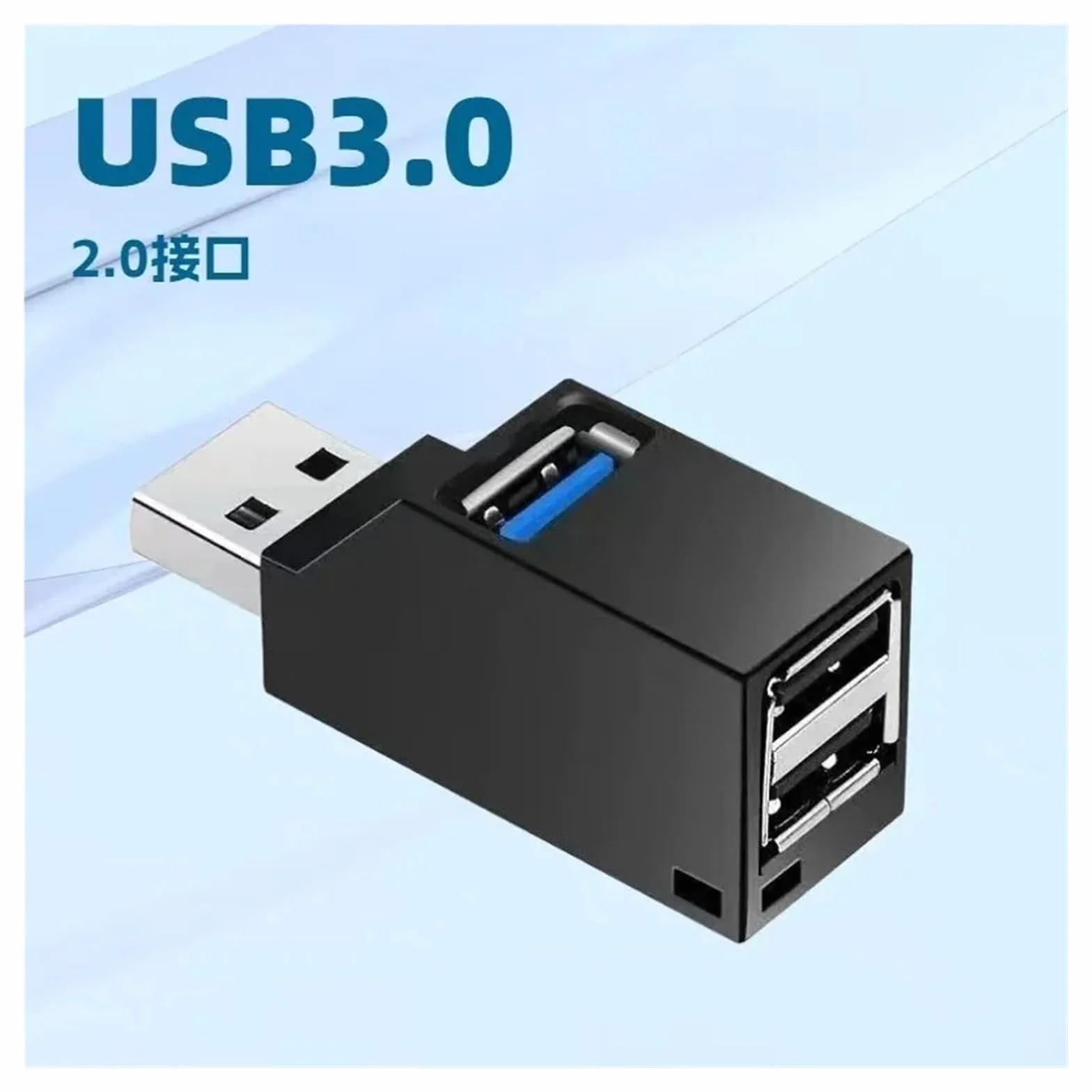 Hub USB 3.0 1-3 porty do mini rozdzielacza, szybki adapter przedłużacz do komputera laptopa, czytnika kart dysku U