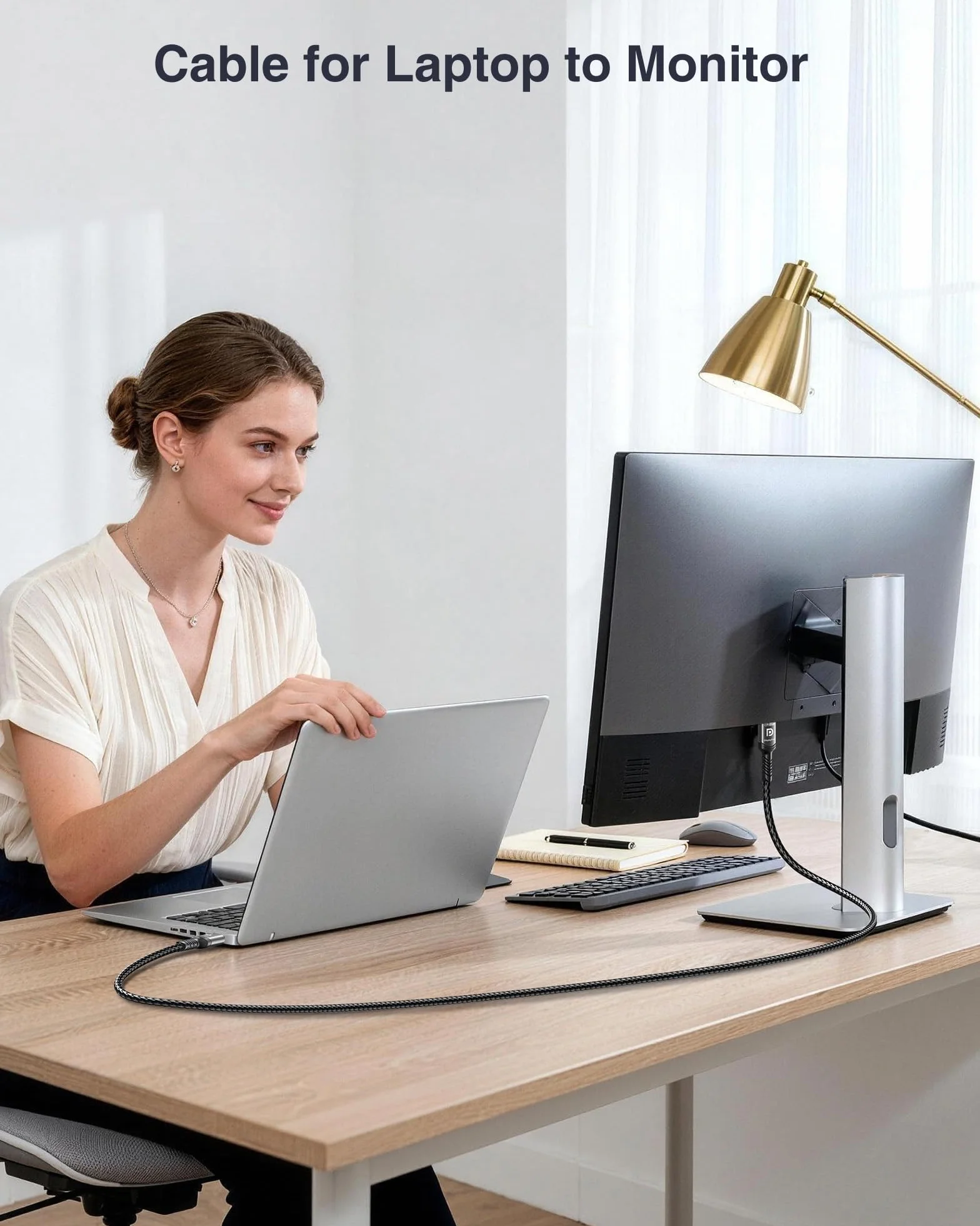 Ubluker 10K 8K 4K Kabel DisplayPort 2.1 54Gbps 2.5M, Certyfikat Kabel DP-DP 4K 240Hz 165Hz 144Hz 120Hz 10K 8K 60Hz Nylonowy Oplot UHBR HDCP2.3 FreeSync G-Sync RTX5090 Monitor PC Projektor
