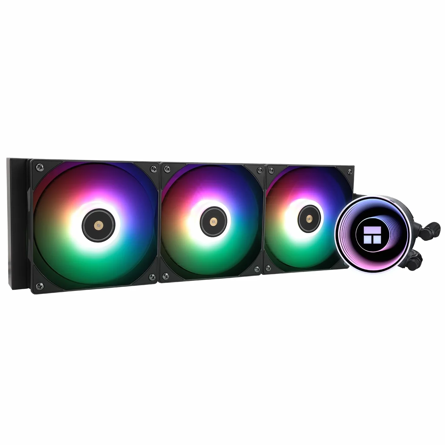 TR-Thermalright Frozen Notte 360 Black ARGB V2, chłodzenie cieczą CPU, efekt nieskończonego lustra, 360 mm AIO, 3 wentylatory PWM 2000 obr./min, dla AM4/AM5, Intel LGA1851/1700/115x/1200/2011 (czarne)