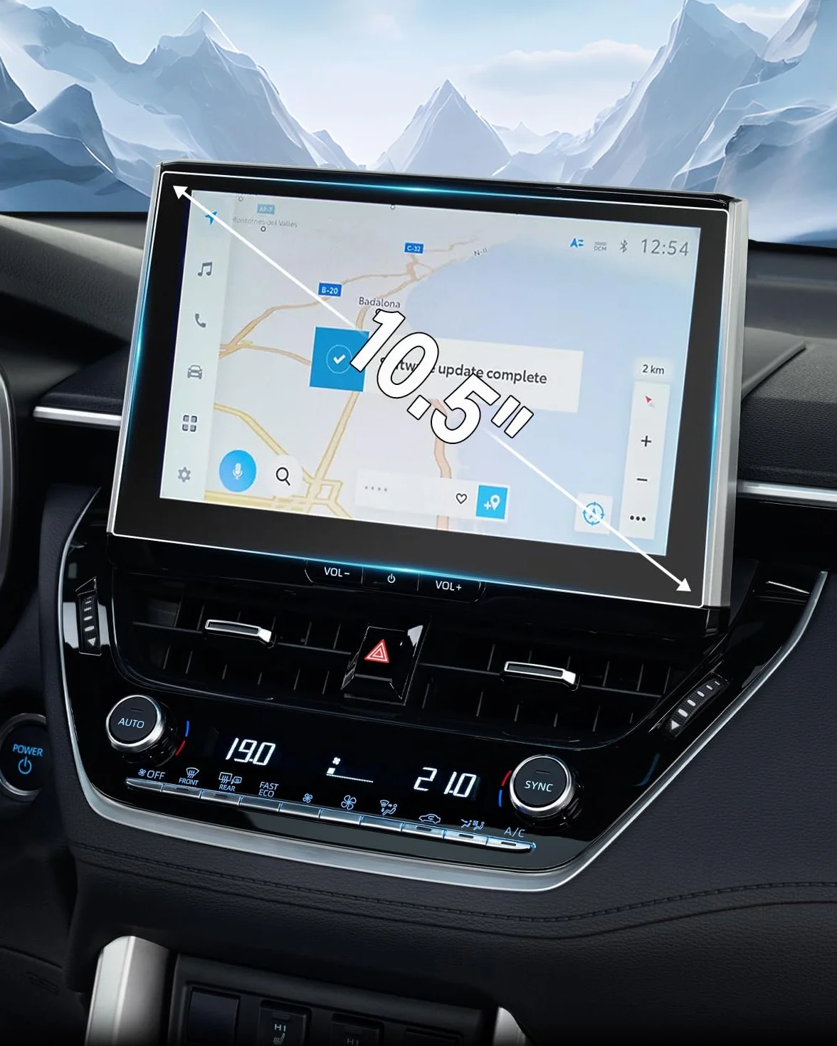 YEE PIN 2 sztuki 10,5 cala Toyota Corolla Corolla Touring Sports Nano Film ochronny GPS Cross 2023 odporny na zarysowania