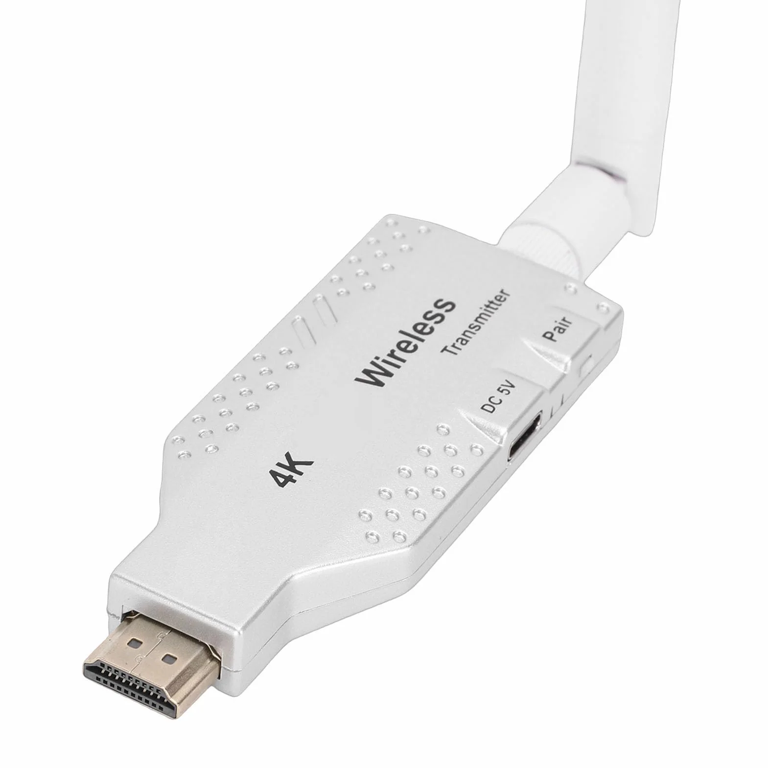Cuifati Bezprzewodowy Przedłużacz 4K Nadajnik i Odbiornik Zasięg 50M Strumieniowe Przesyłanie Wideo HD 5,8 GHz z kompresją H.265 do Gier w Kinie Domowym