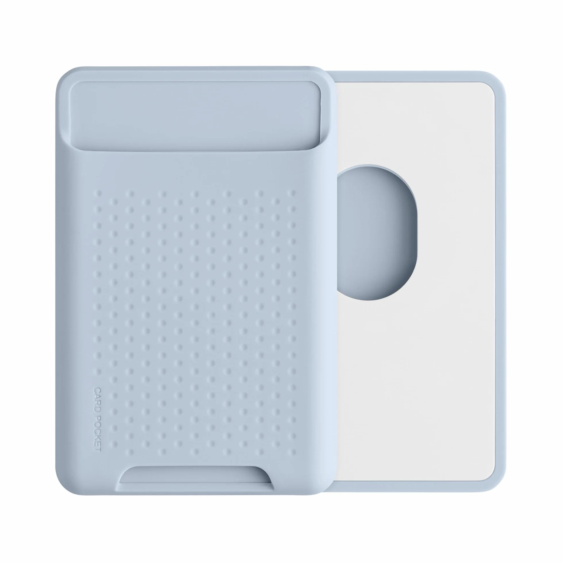 kwmobile Etui na karty magnetyczne kompatybilne z Apple iPhone 16/15/14/13/12 Series MagSafe jasnoniebieski
