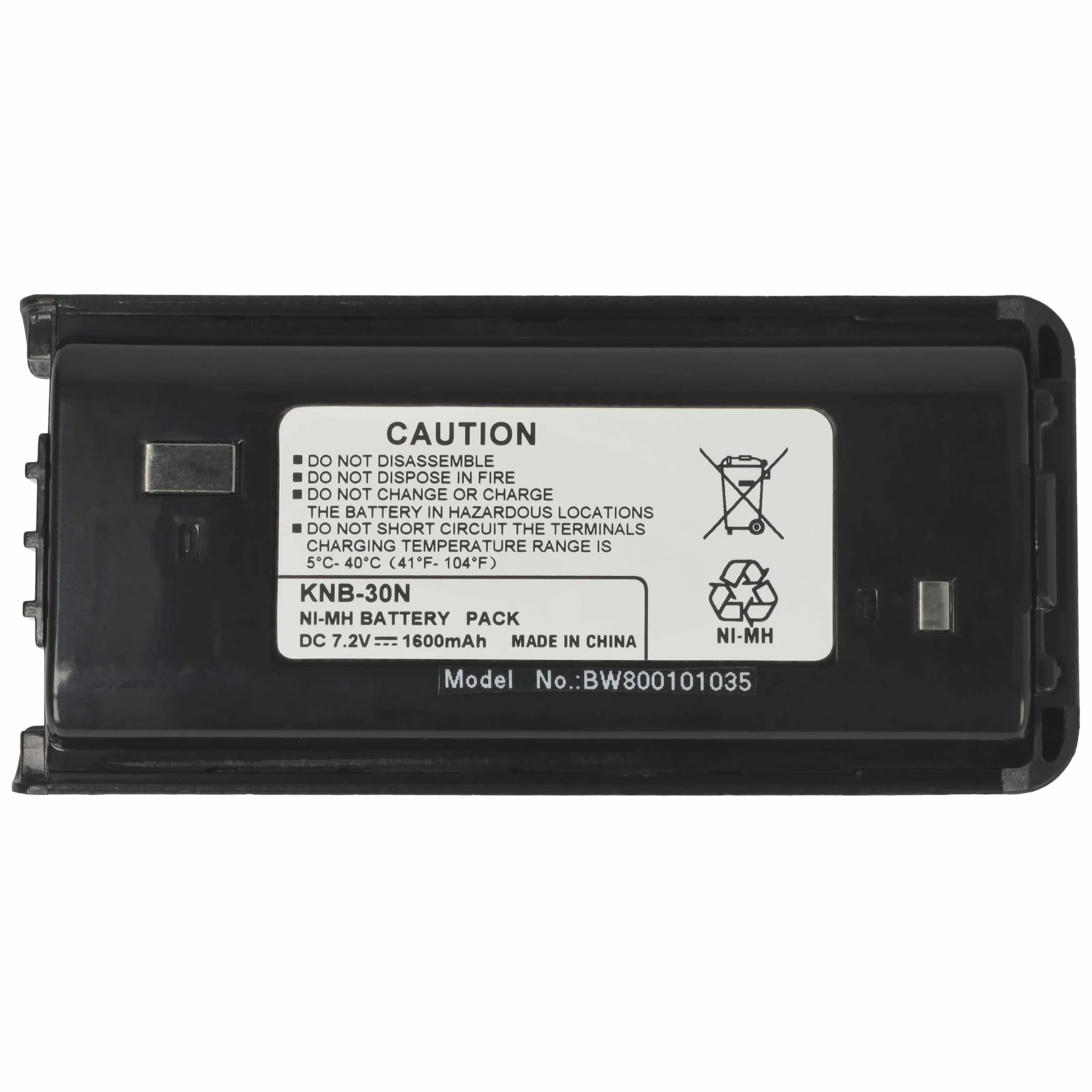 vhbw Akumulator 5X kompatybilny z radiem Kenwood TK-2200V8P, TK-2200V2P, TK-2206M, TK-2206, TK-2202, TK-2202E Radio (1600mAh, 7,2V, NiMH)