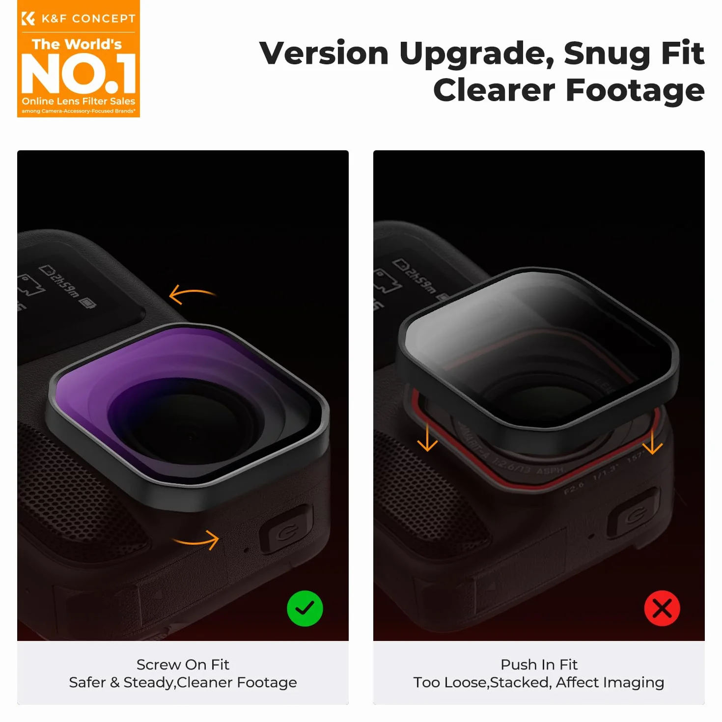 K&F Concept Upgrade 4-pak ND&PL zestaw filtrów 2 w 1 kompatybilny z Insta360 Ace Pro 2