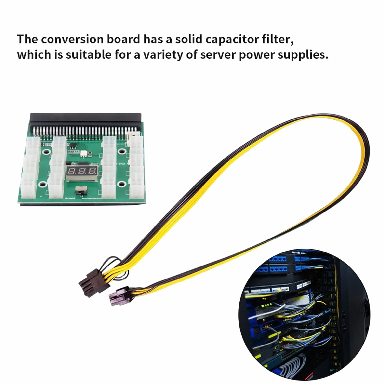 Adapter płytki rozdzielczej 12 szt. 6P męski na (6+2) 8P męski kabel zasilający 12 V PCI-E płyta drukowana do HP GPU Ethereum