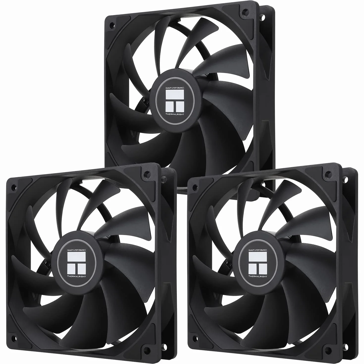 Thermalright TL-C12C CPU Fan 120mm Case Cooler Fan, 4pin PWM Cichy wentylator komputerowy z S-FDB łożyska w zestawie, do 1550RPM wentylator chłodzący（3 ilości）