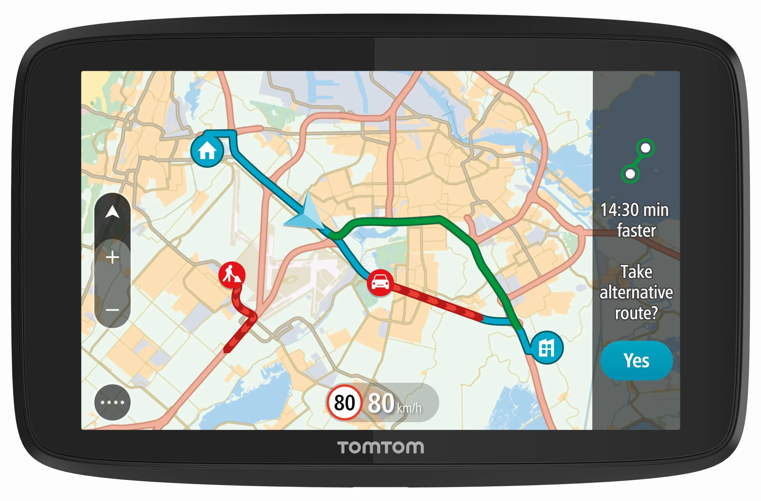 TomTom GO Essential urządzenie nawigacyjne - 5", ochrona przed korkami dzięki TomTom Traffic, aktualizacje map Europe, aktualizacje przez Wi-Fi (odnowione)
