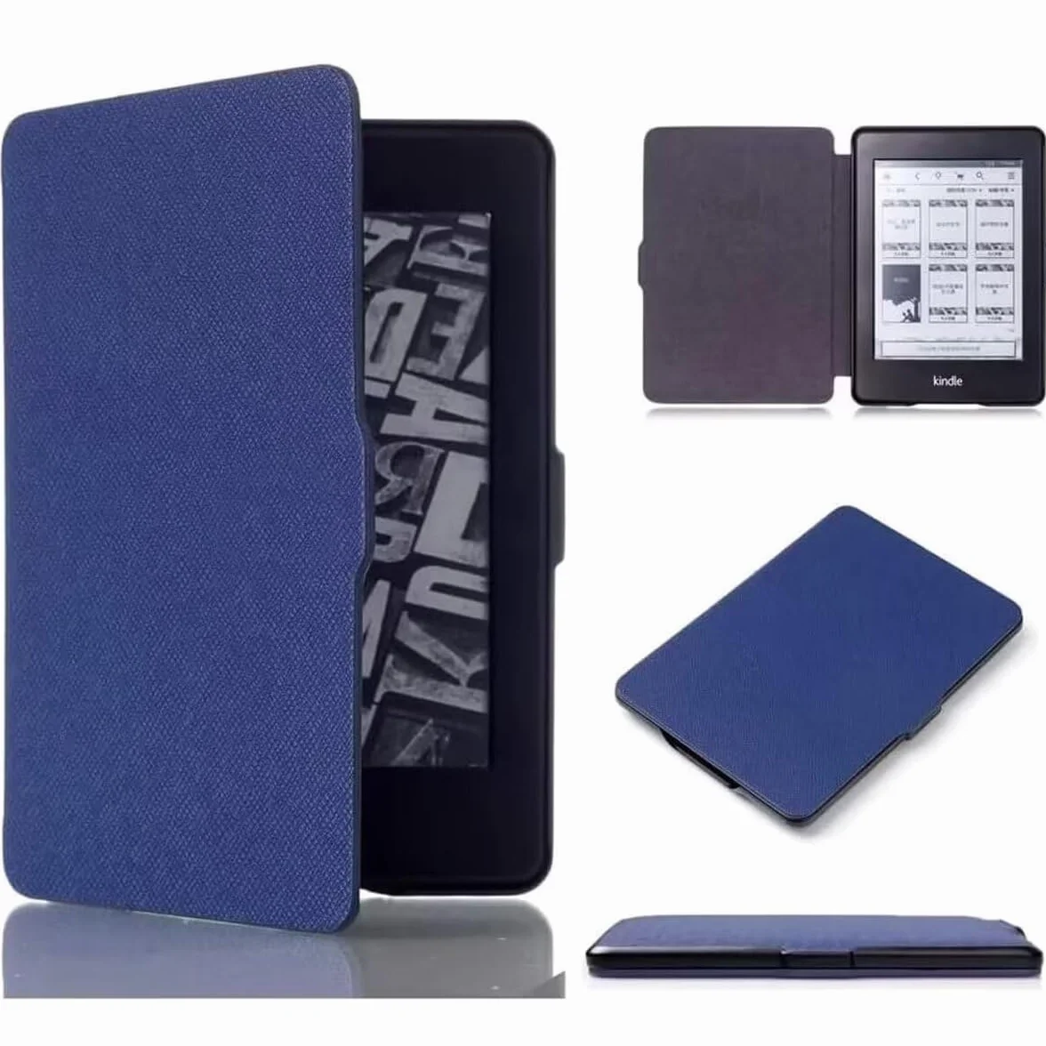 MOKASE Etui Compatible with 6 cal Kindle Paperwhite (Pasuje do Wersji 2012,2013,2015,2016), Numer Modelu: EY21/DP75SDI, Wąski Twardy Pokrowiec Ochronny z Funkcją Inteligent Wake/Sleep, DarkBlue
