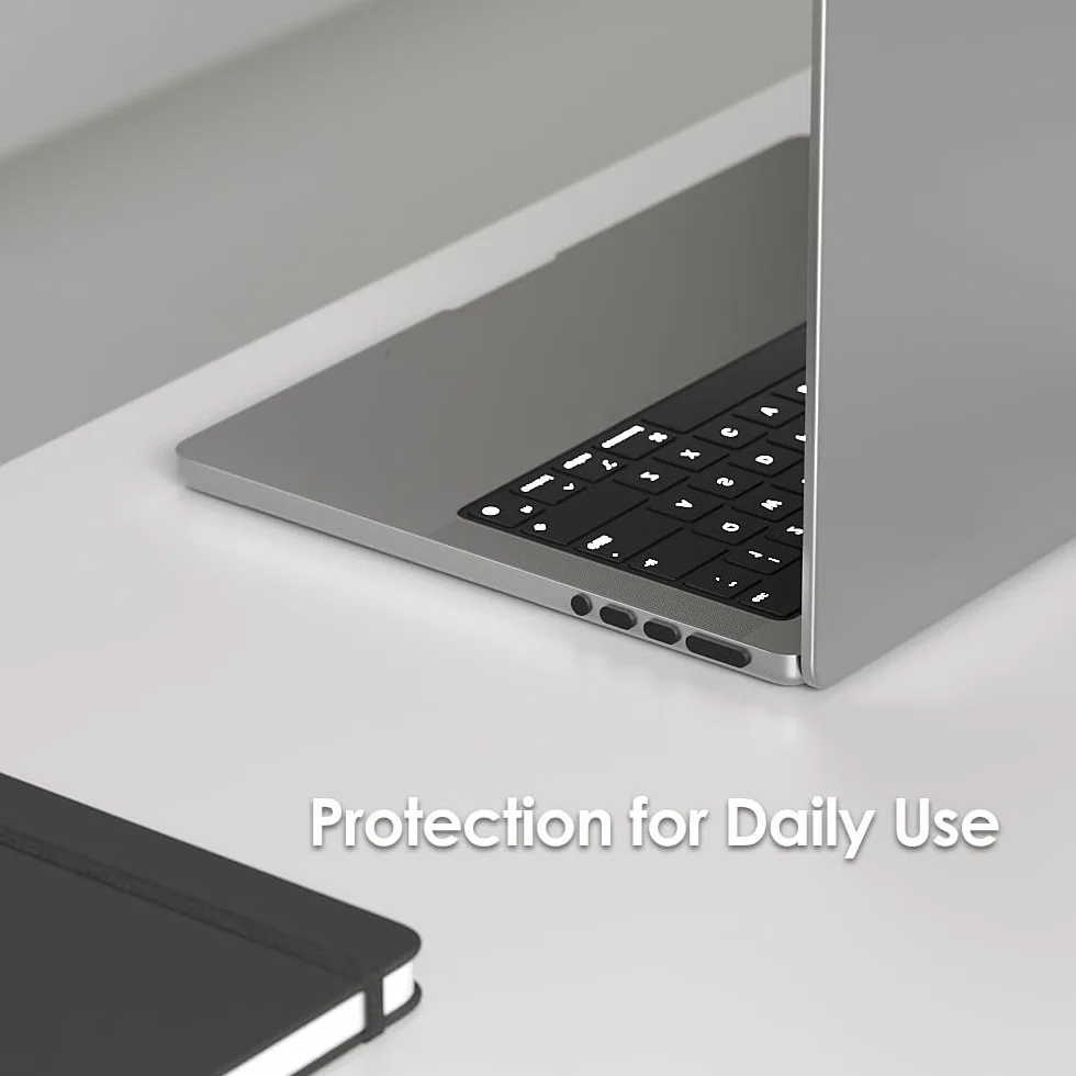 ProElife Zestaw kubków przeciwpyłowych do MacBooka Pro 14,2 cala 16,2 cala M2 Pro/Max M1 Pro/Max, 21 szt. silikonowych osłon ochronnych czarny