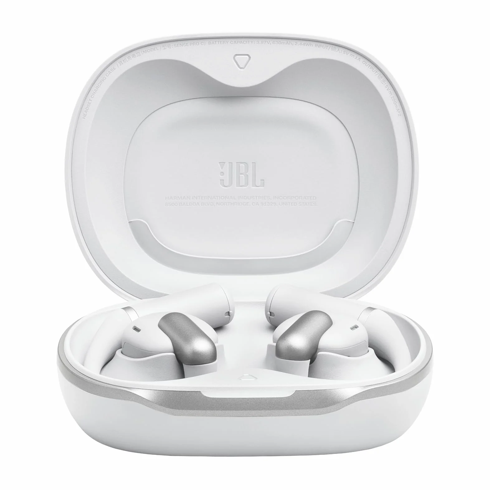 JBL Sense Pro, Bezprzewodowe Słuchawki Douszne, Białe | Otwartą Konstrukcją i Zaczepem na Ucho, JBL OpenSound, 38 Godziny Działania, Odporne na Wodę i Kurz IP57