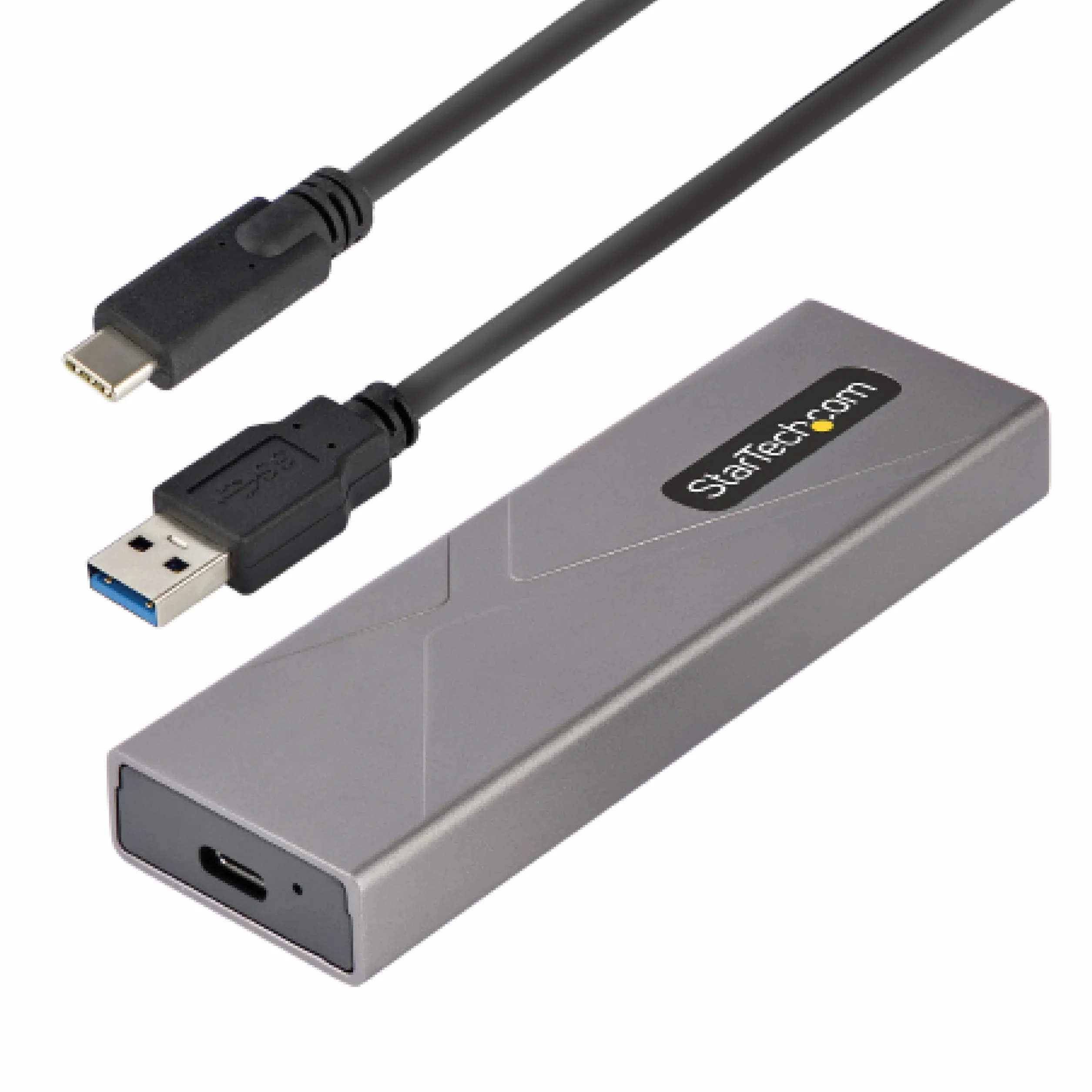 StarTech.com Obudowa USB-C 10 Gb/s na M.2 NVMe lub M.2 SATA SSD - beznarzędziowa zewnętrzna obudowa M.2 PCIe/SATA NGFF SSD - kable hosta USB typu C i A - obsługuje 2230/2242/2260/2280