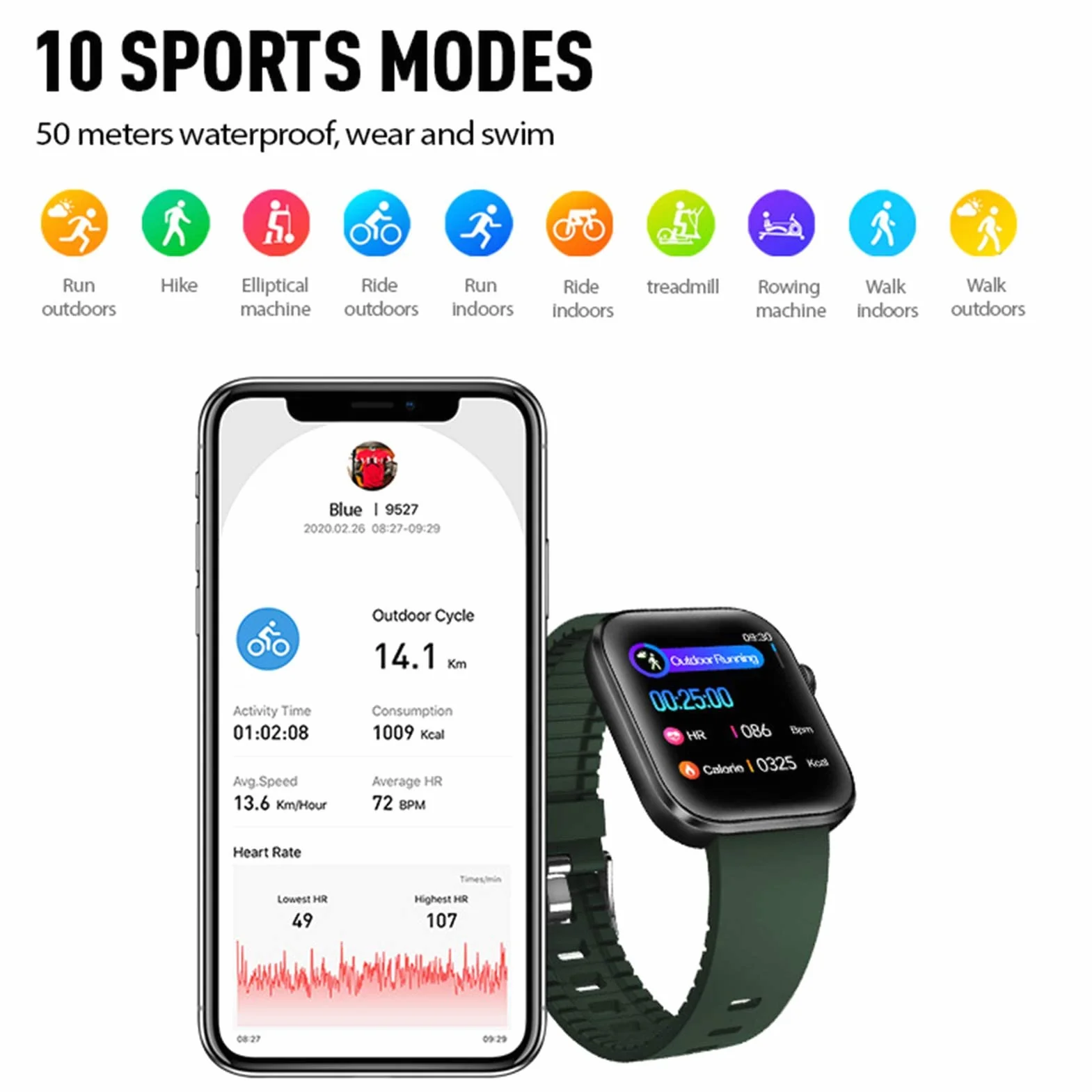 Inteligentny zegarek na telefony z systemem Android i iOS Inteligentne zegarki dla mężczyzn Inteligentny zegarek z monitorem tętna i ciśnienia krwi Zegarek fitness Wodoodporny Rejestrator snu